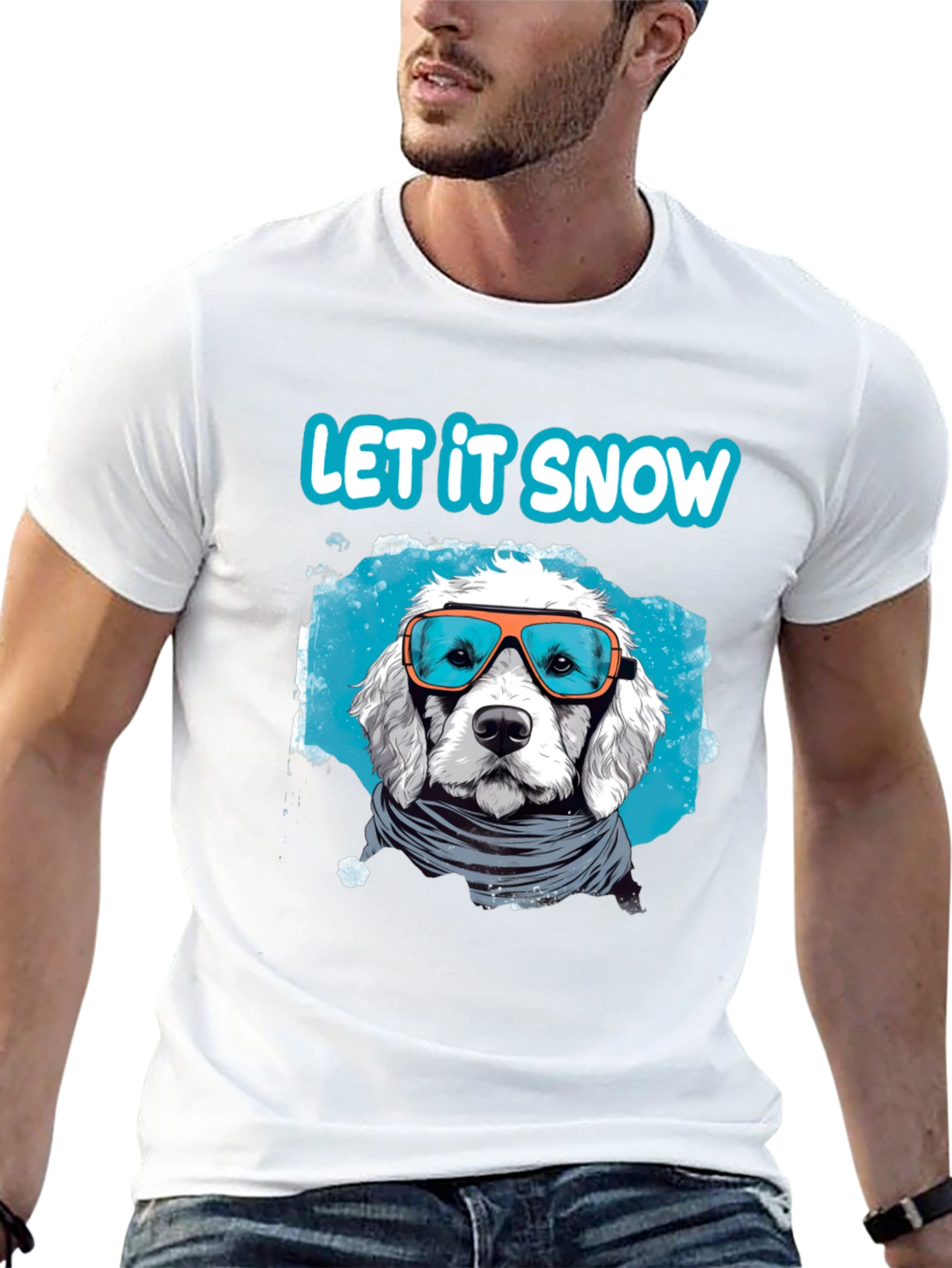 Let it Snow Dog T-Shirt - Winter Holiday Apparel