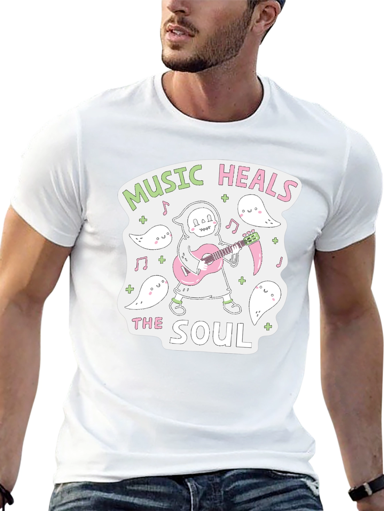 Music Heals The Soul Black T-Shirt
