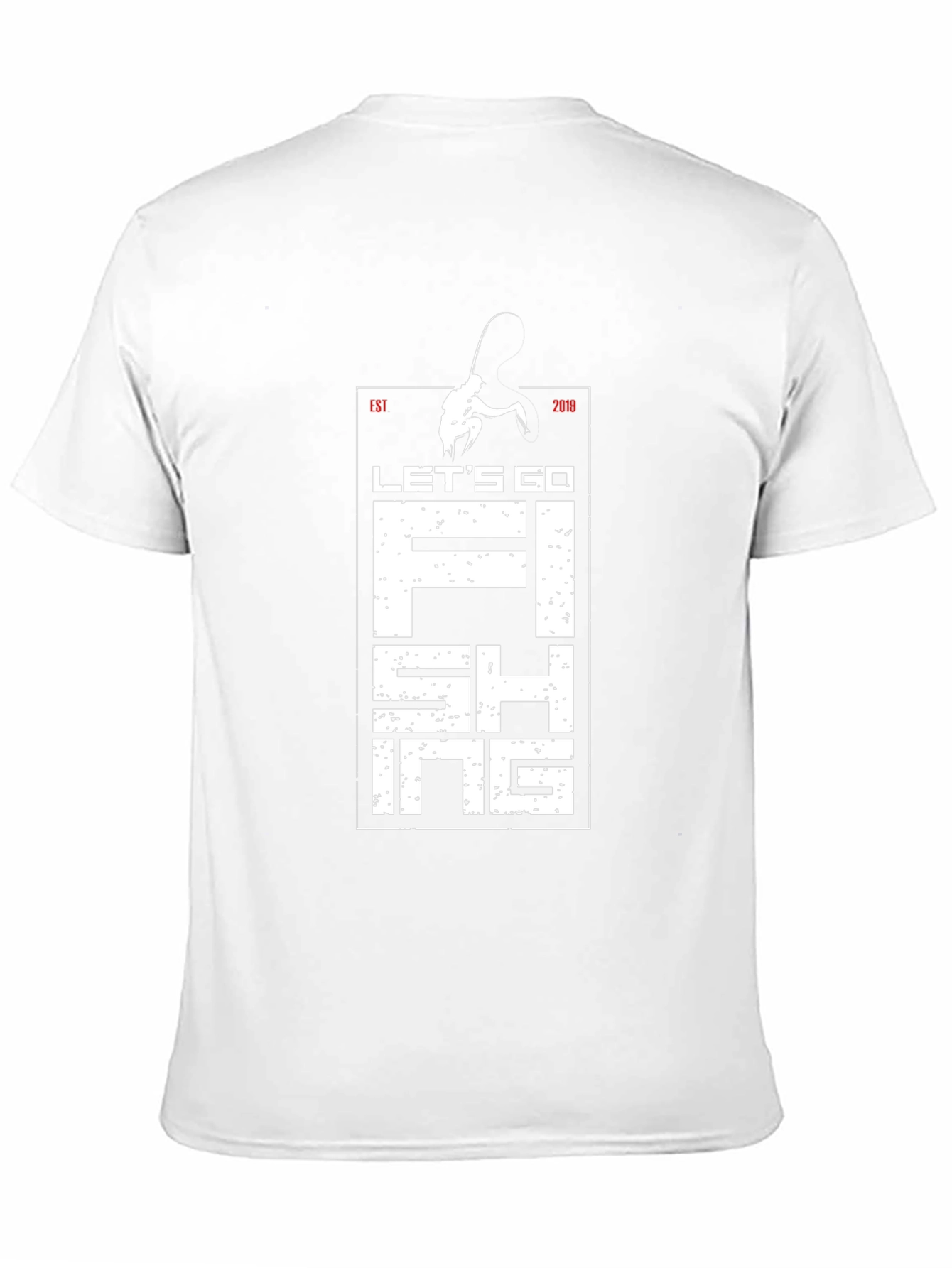 Lets Go Fishing Black Graphic T-Shirt
