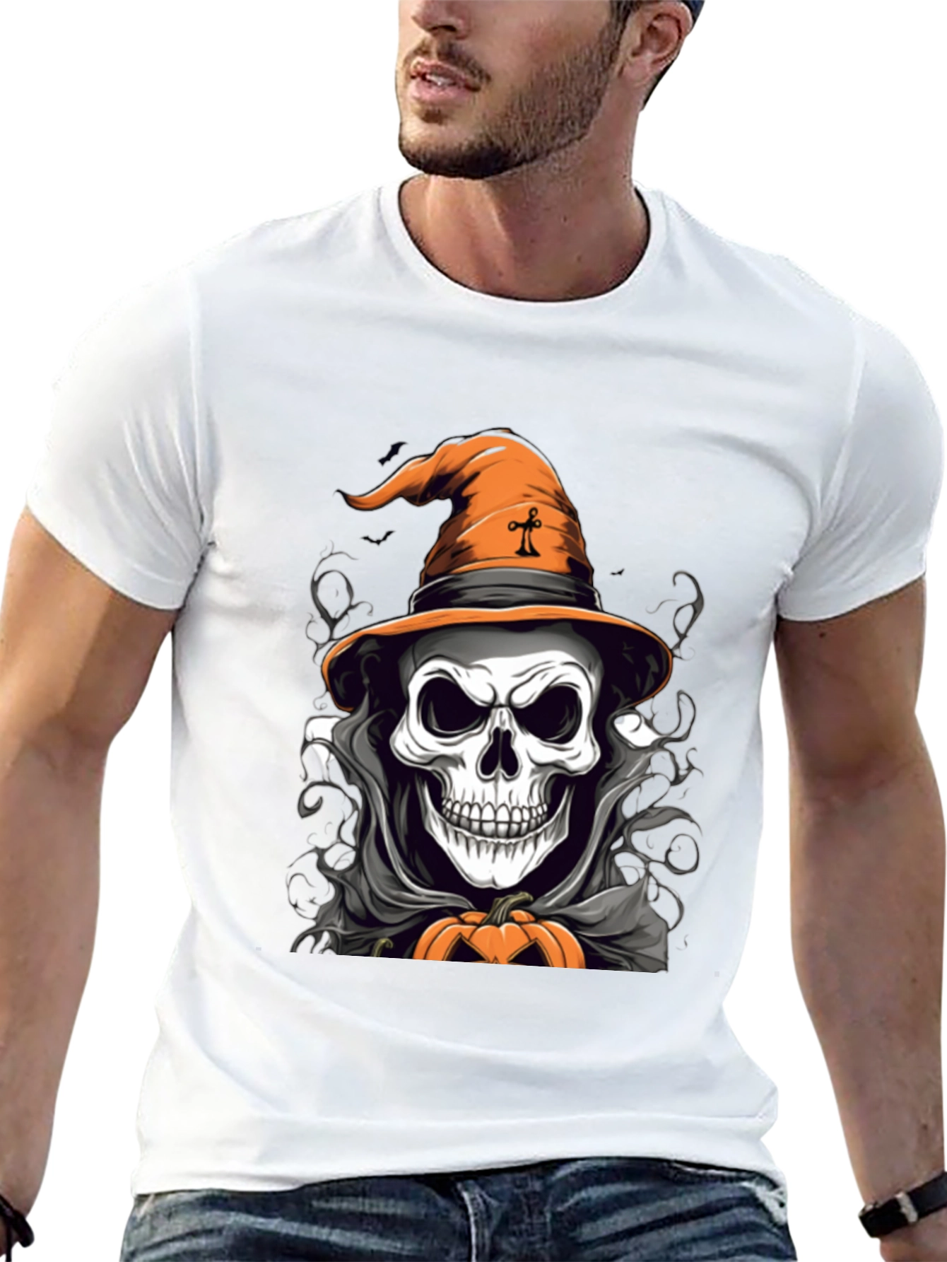 Halloween Skull Graphic Tee