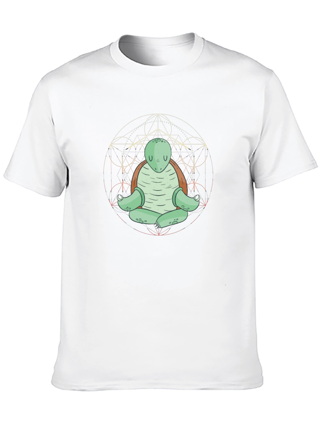 Meditating Turtle T-Shirt - Zen Cartoon Design