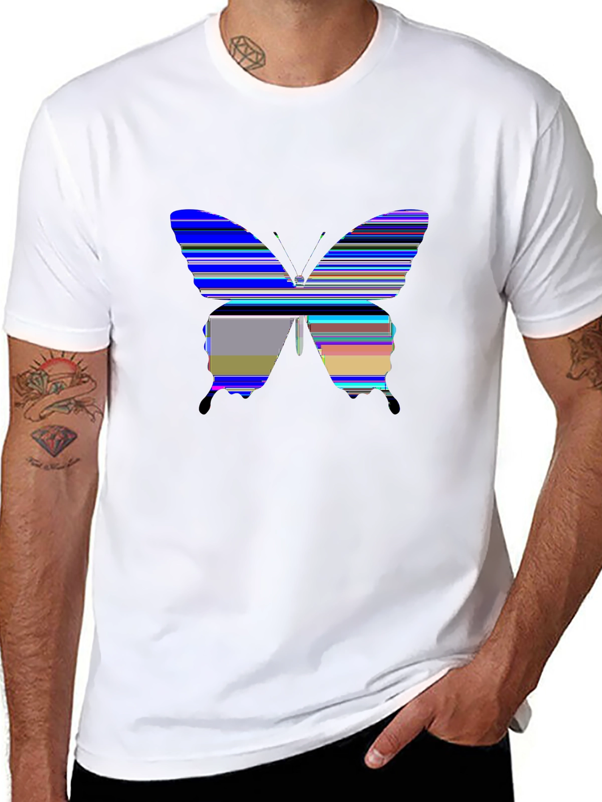 Retro Rewind Tee – 90s aesthetic, butterfly