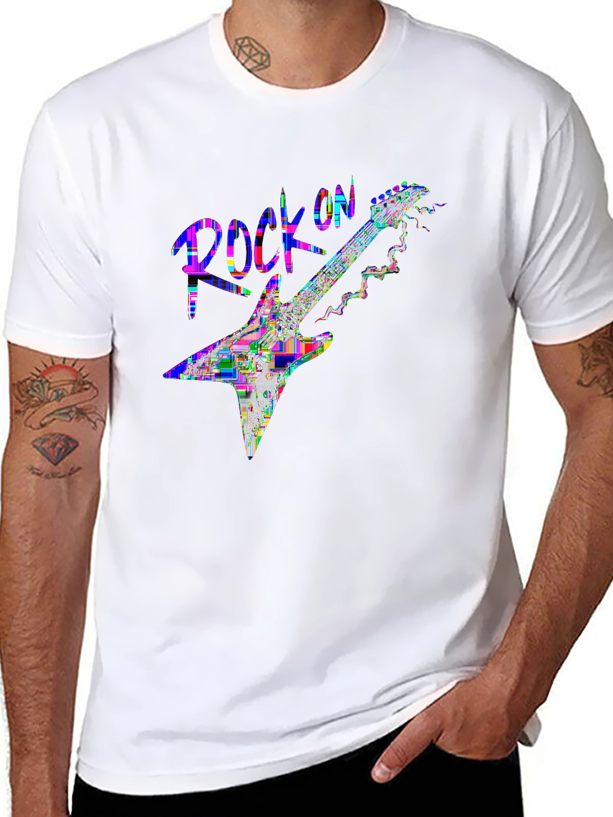 Vibes Music Tee – Electric guitar with