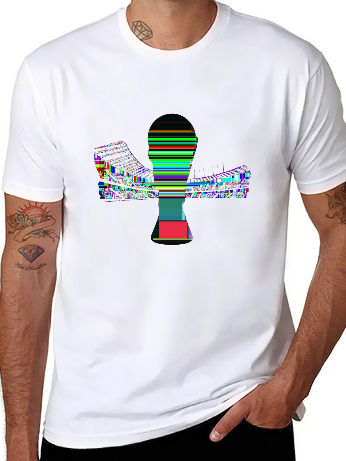 Soccer Fever Tee – Stadium silhouette, goal