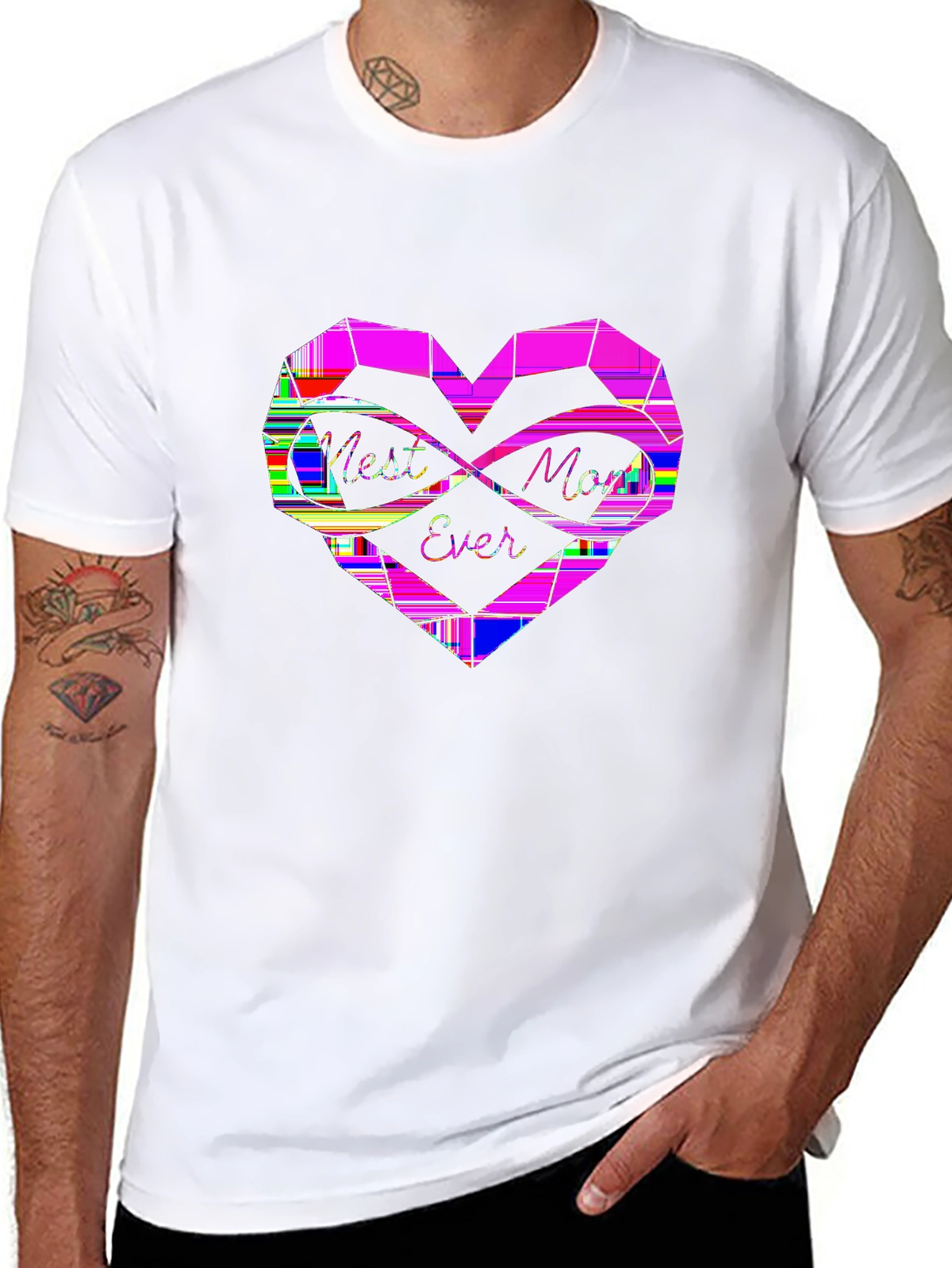 Family First Tee – Mom heart infinity
