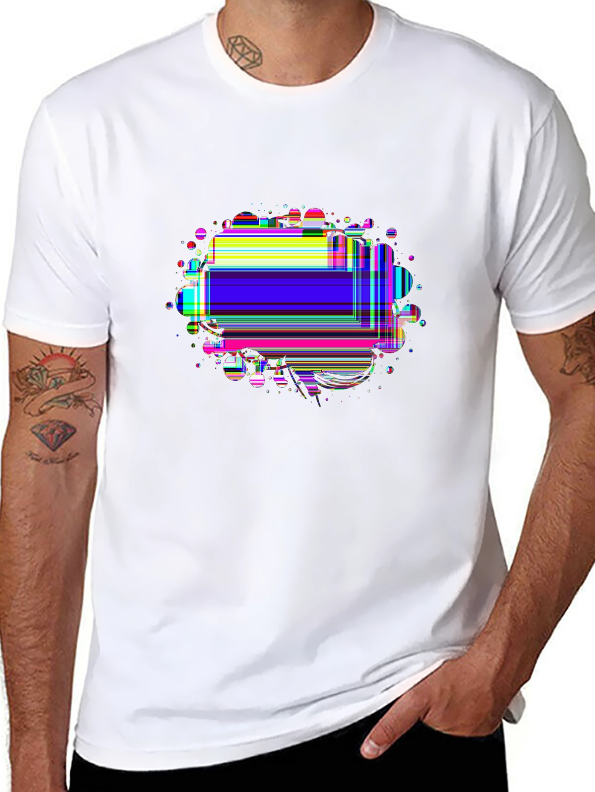 Future Tech Tee – Neon brain with