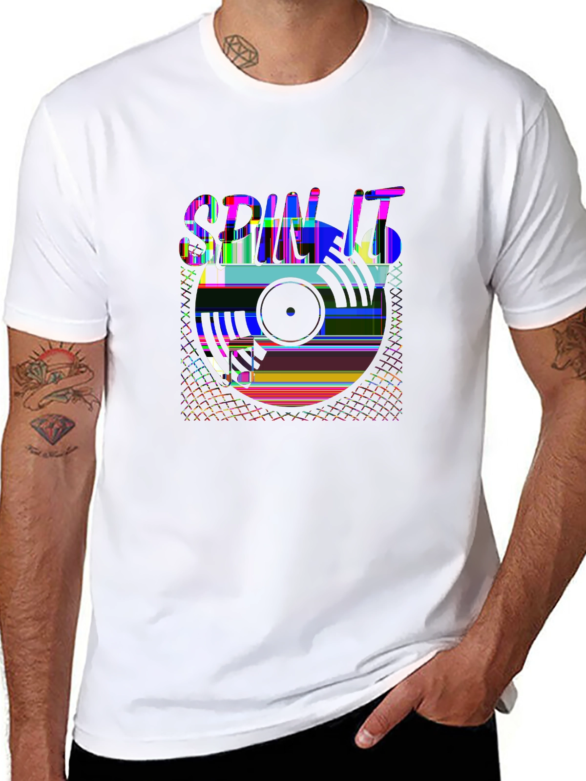 Retro Rewind Tee – Vinyl record with