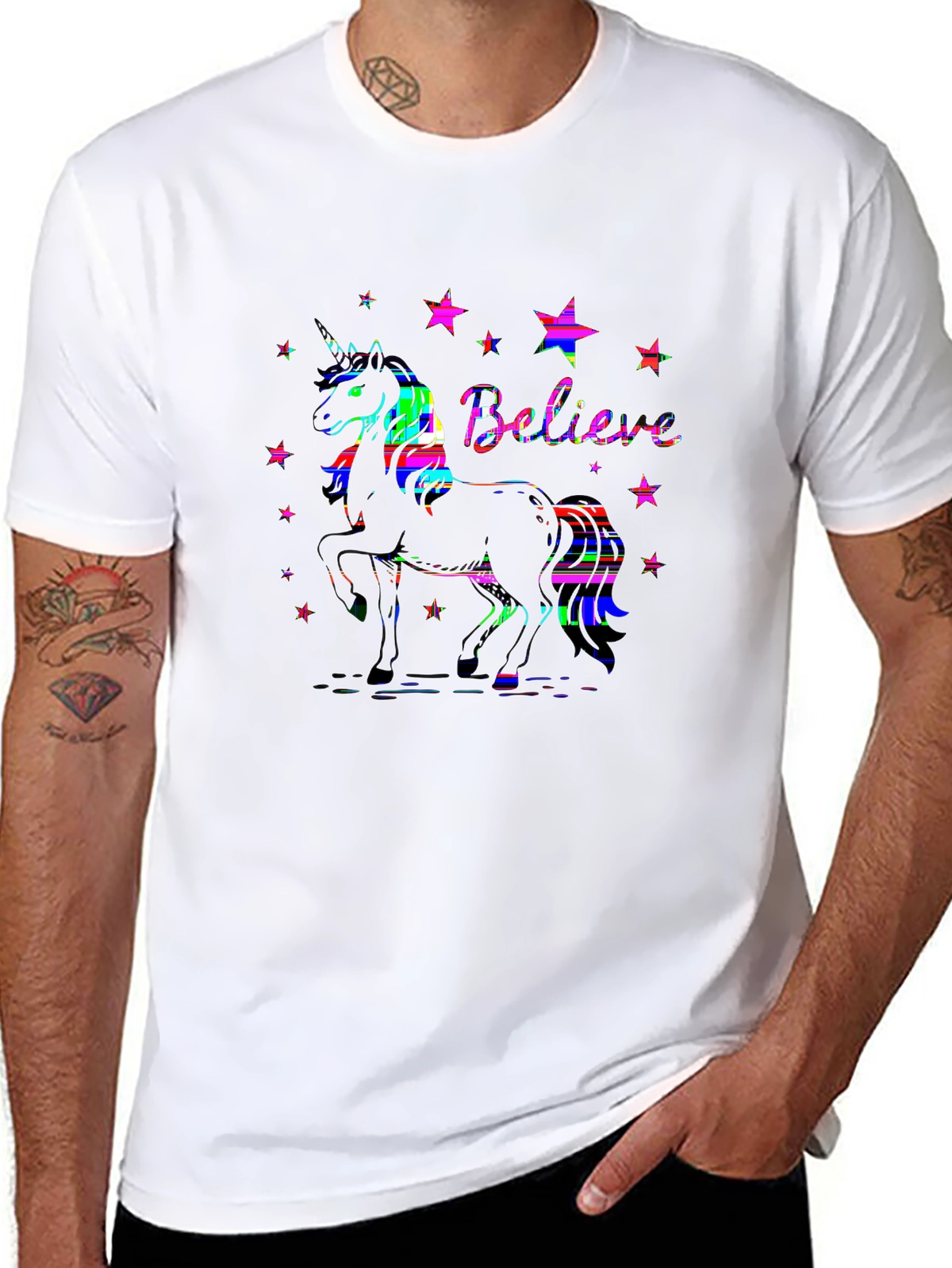 Mythical Legends Tee – Unicorn with stars
