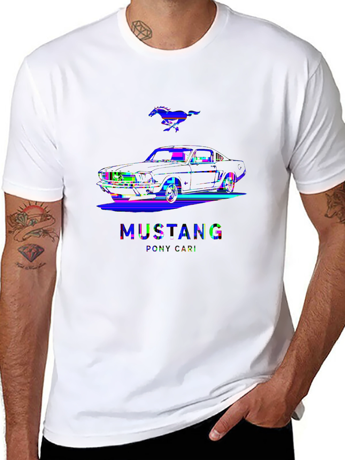 Auto Enthusiast Tee – Mustang car silhouette