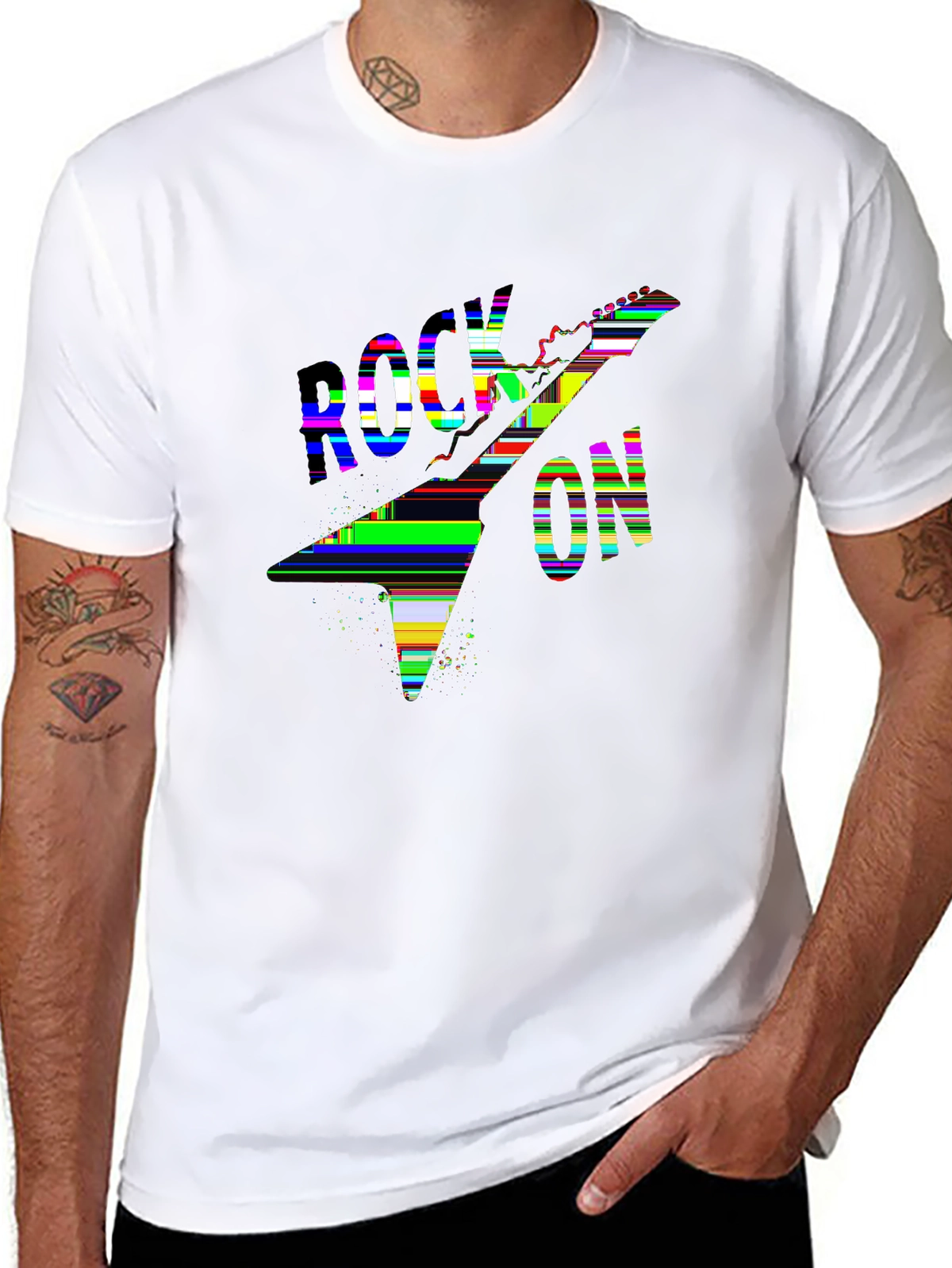 Vibes Music Tee – Electric guitar with