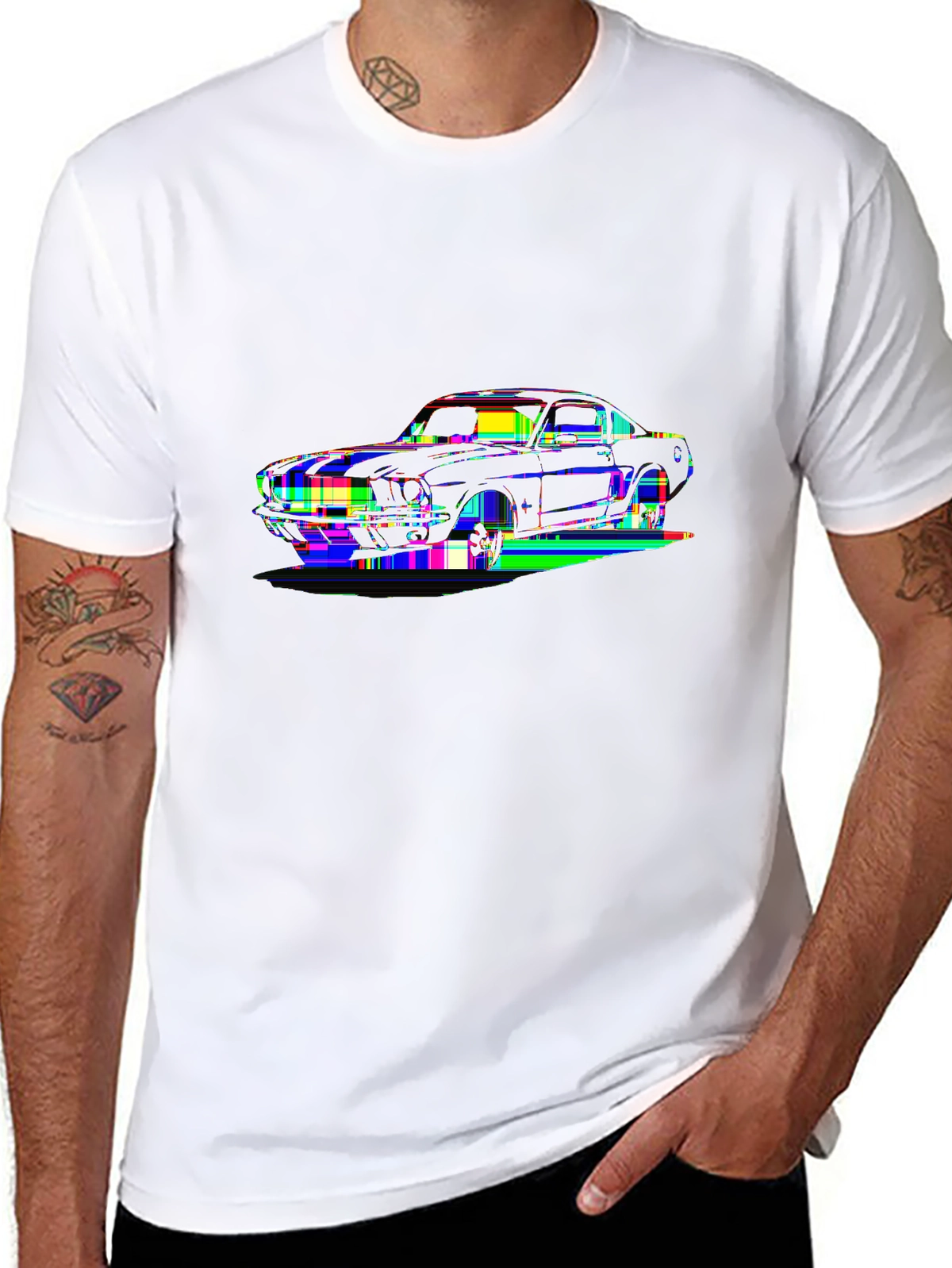 Auto Enthusiast Tee – Mustang car silhouette