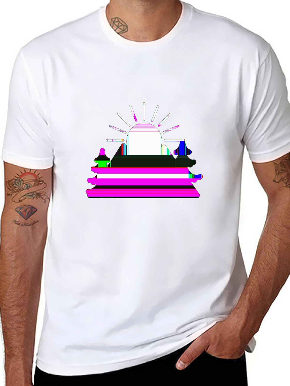 Wild Explorer Tee – Mountain peak geometric