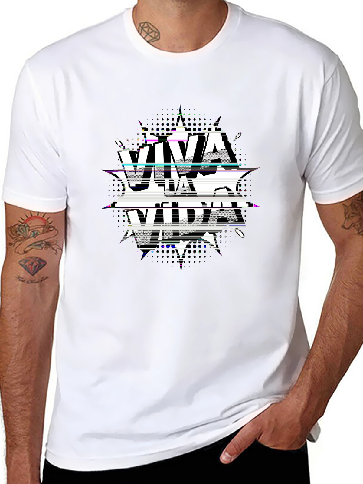 Minimal Statement Tee – Vintage font 'VIVA