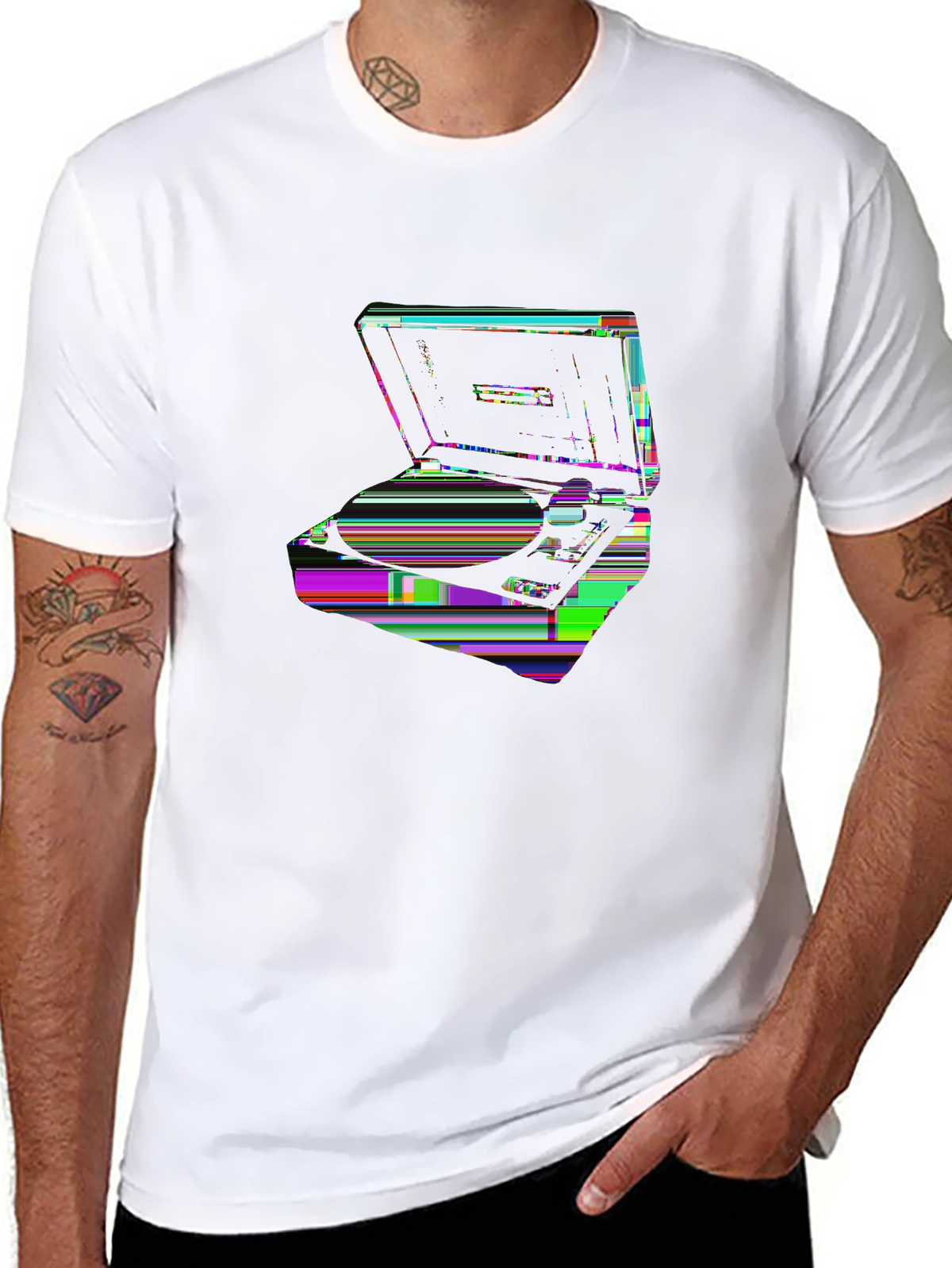 Vibes Music Tee – Record player vintage
