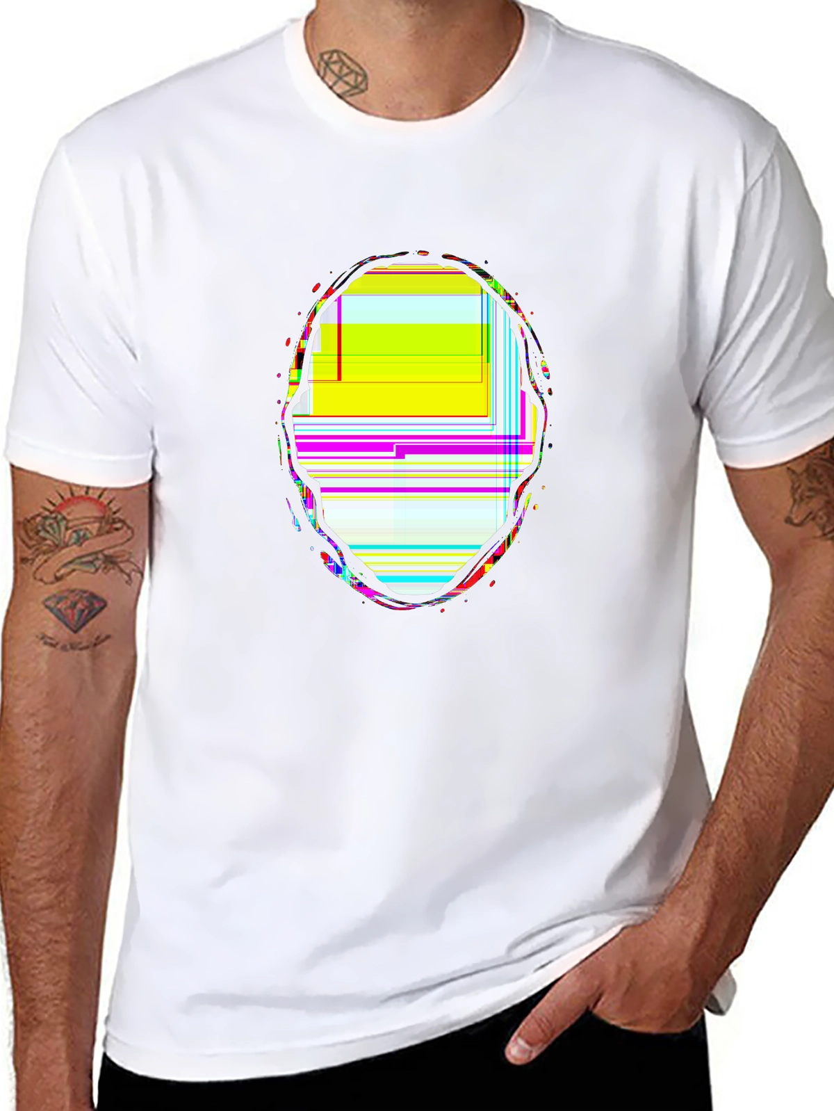 Future Tech Tee – Robot face with