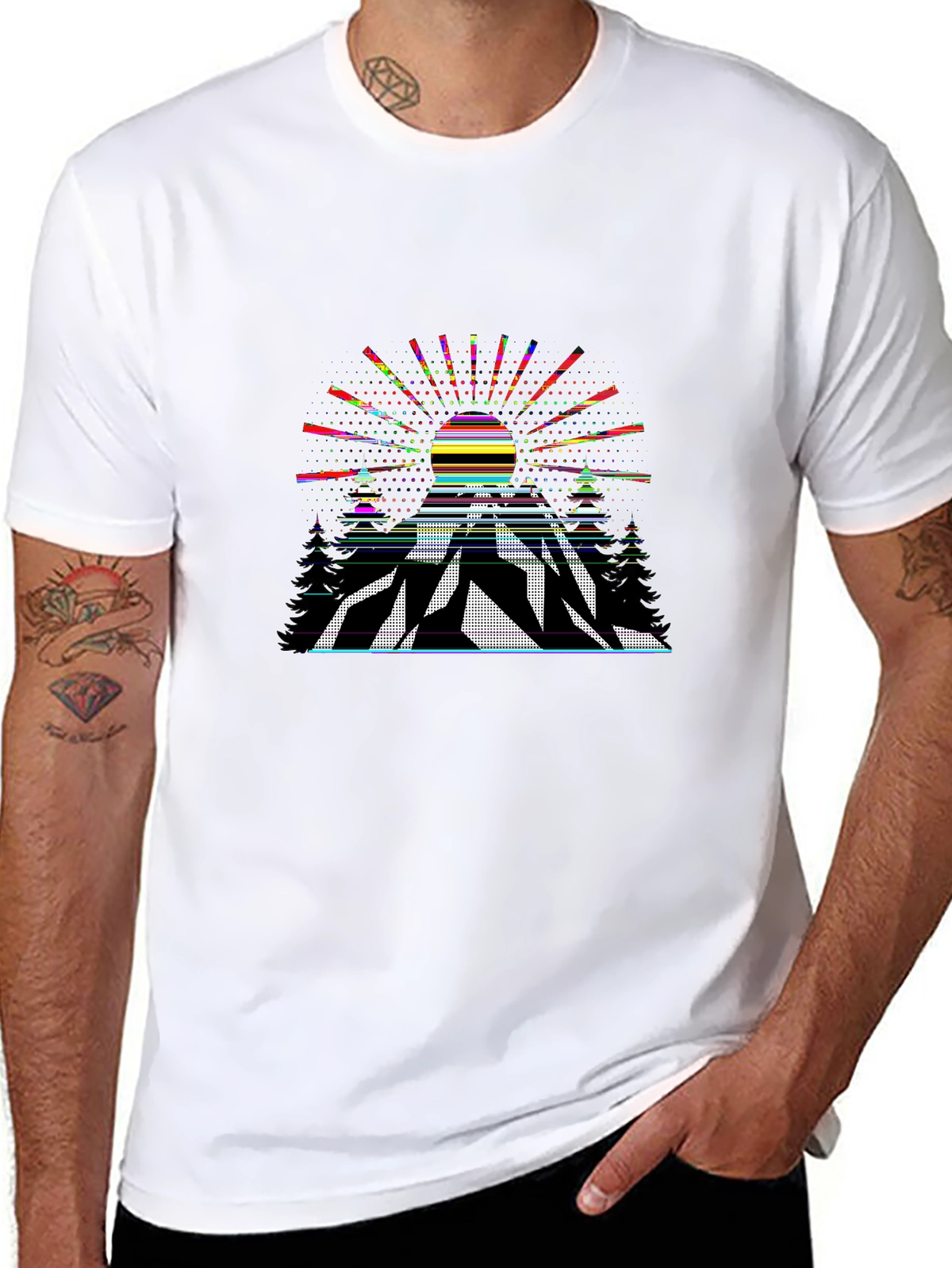 Wild Explorer Tee – Mountain peak geometric