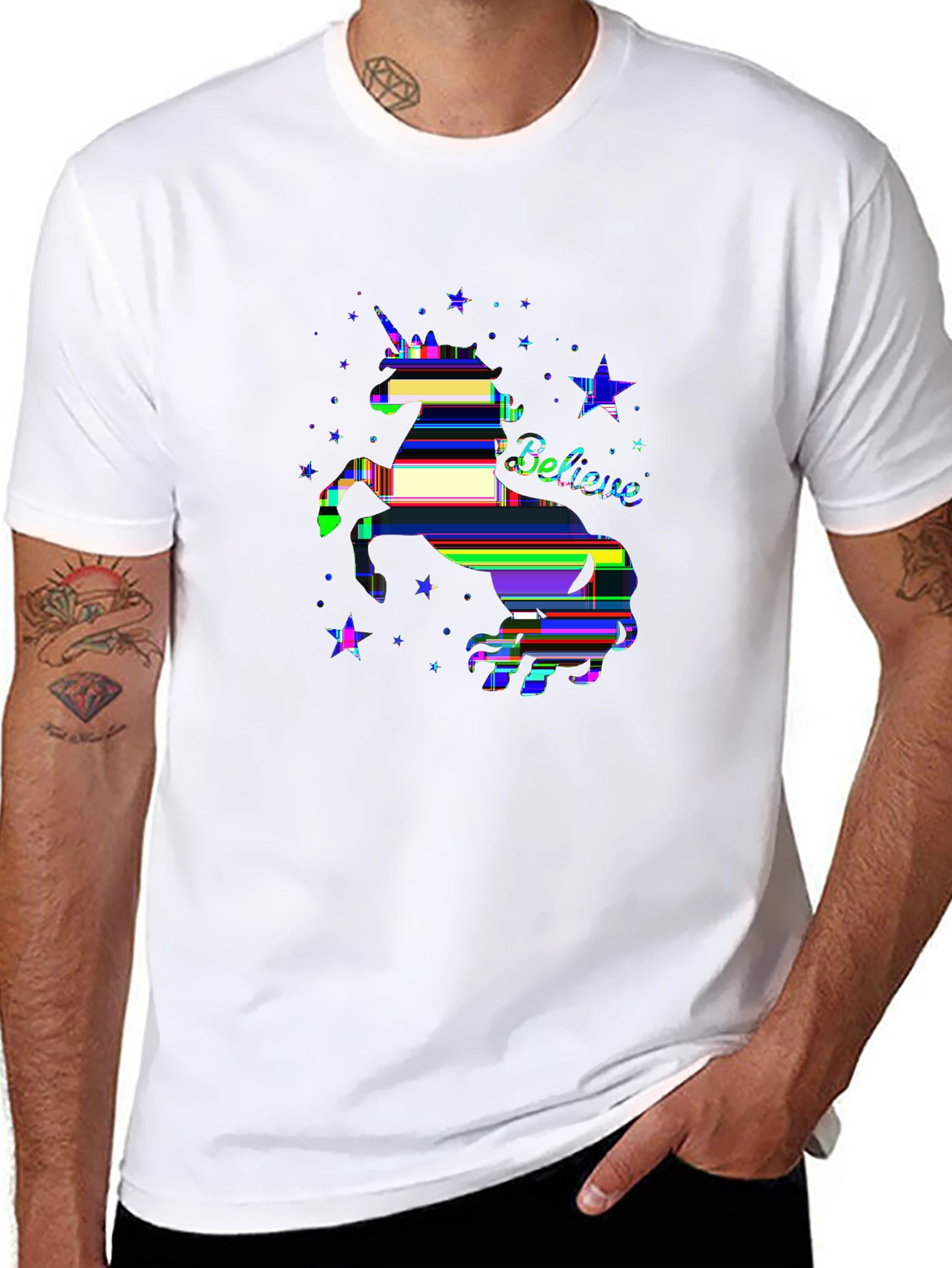 Mythical Legends Tee – Unicorn with stars