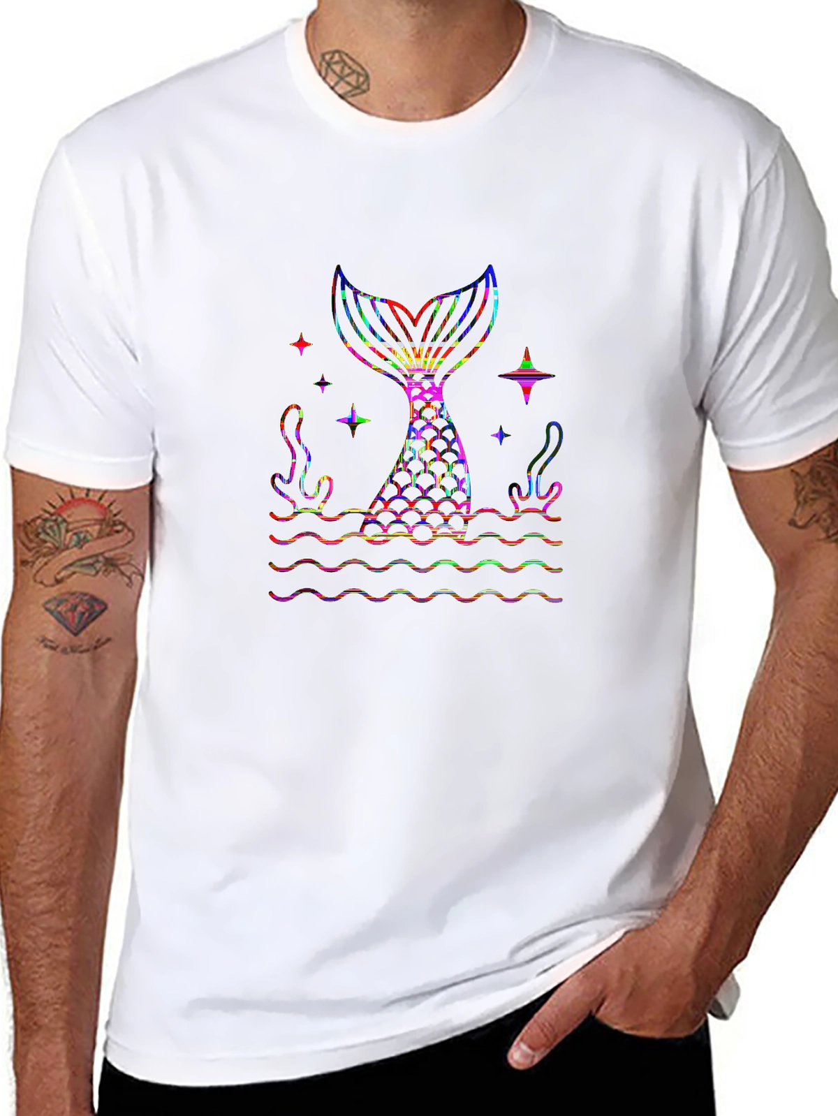 Mythical Legends Tee – Mermaid tail ocean