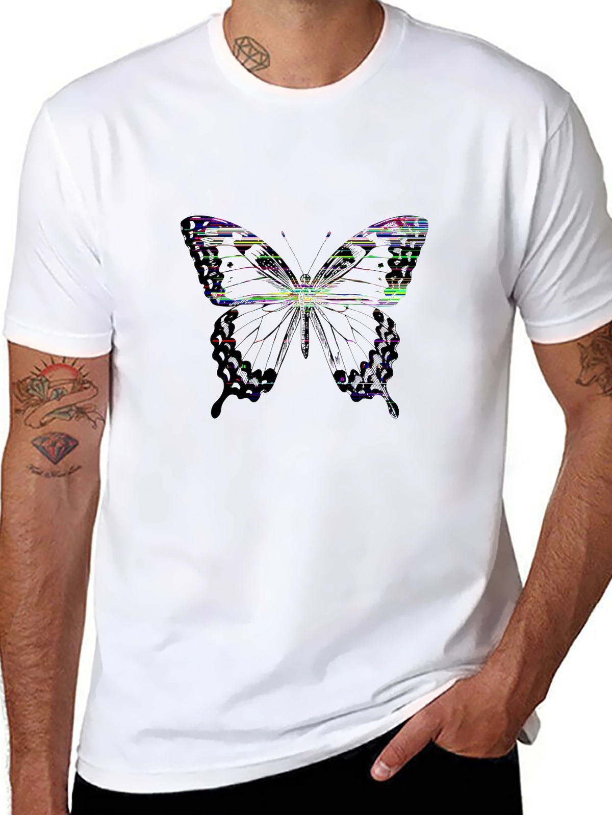 Retro Rewind Tee – 90s aesthetic, butterfly