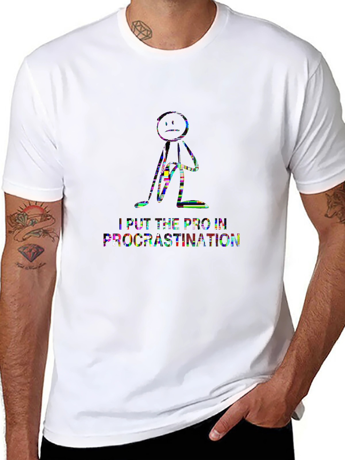 Funny Bone Tee – Minimalist stick figure