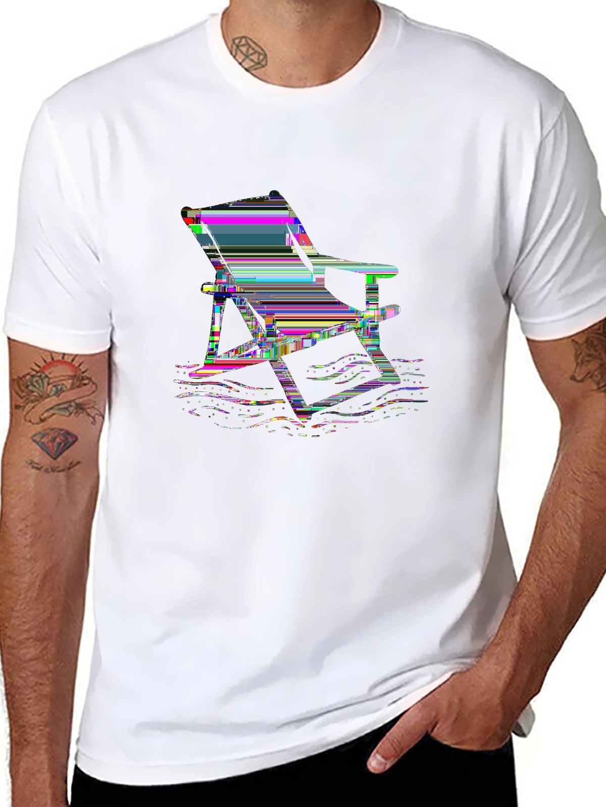 Summer Vibes Tee – Beach chair ocean