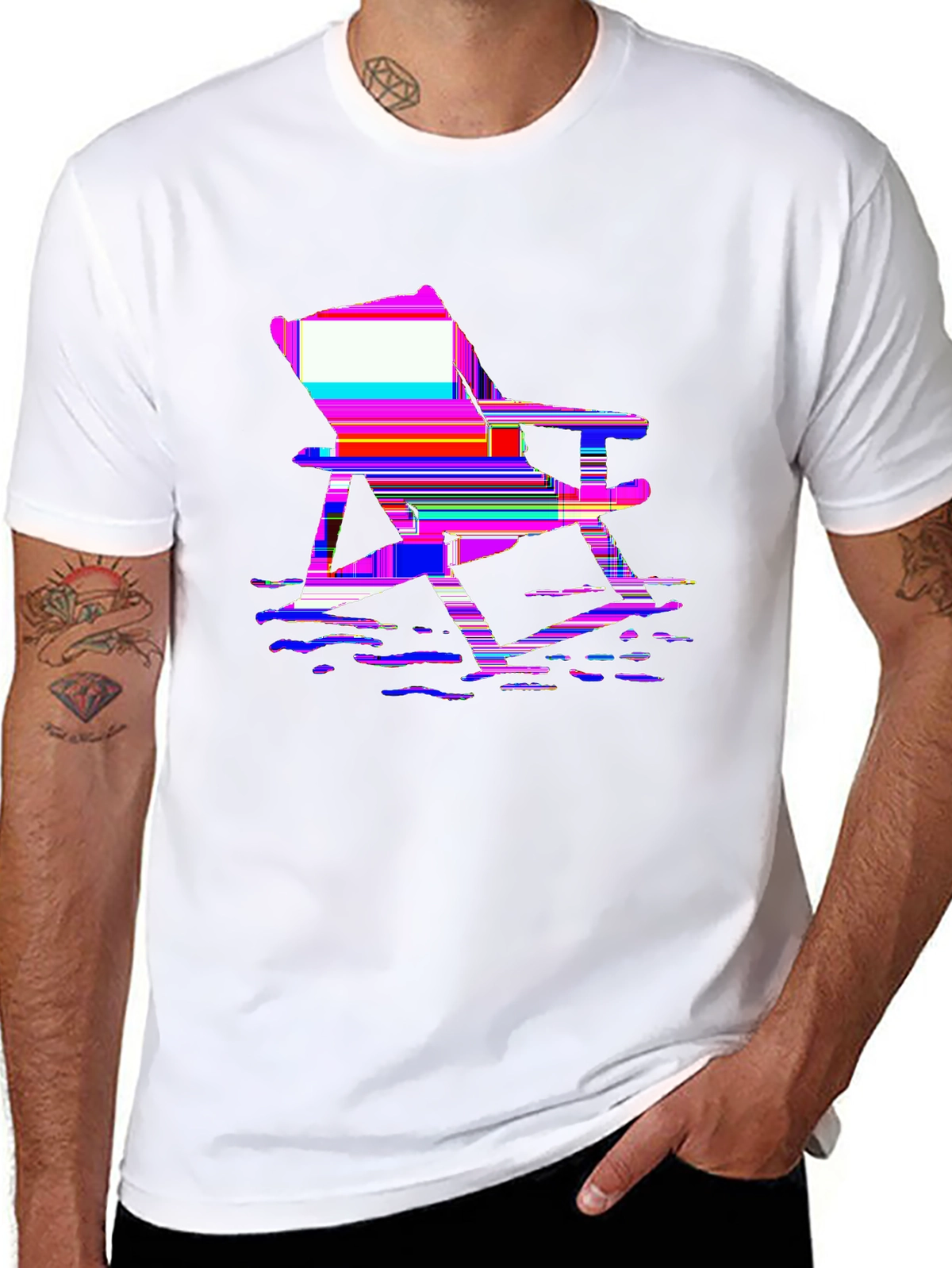 Summer Vibes Tee – Beach chair ocean
