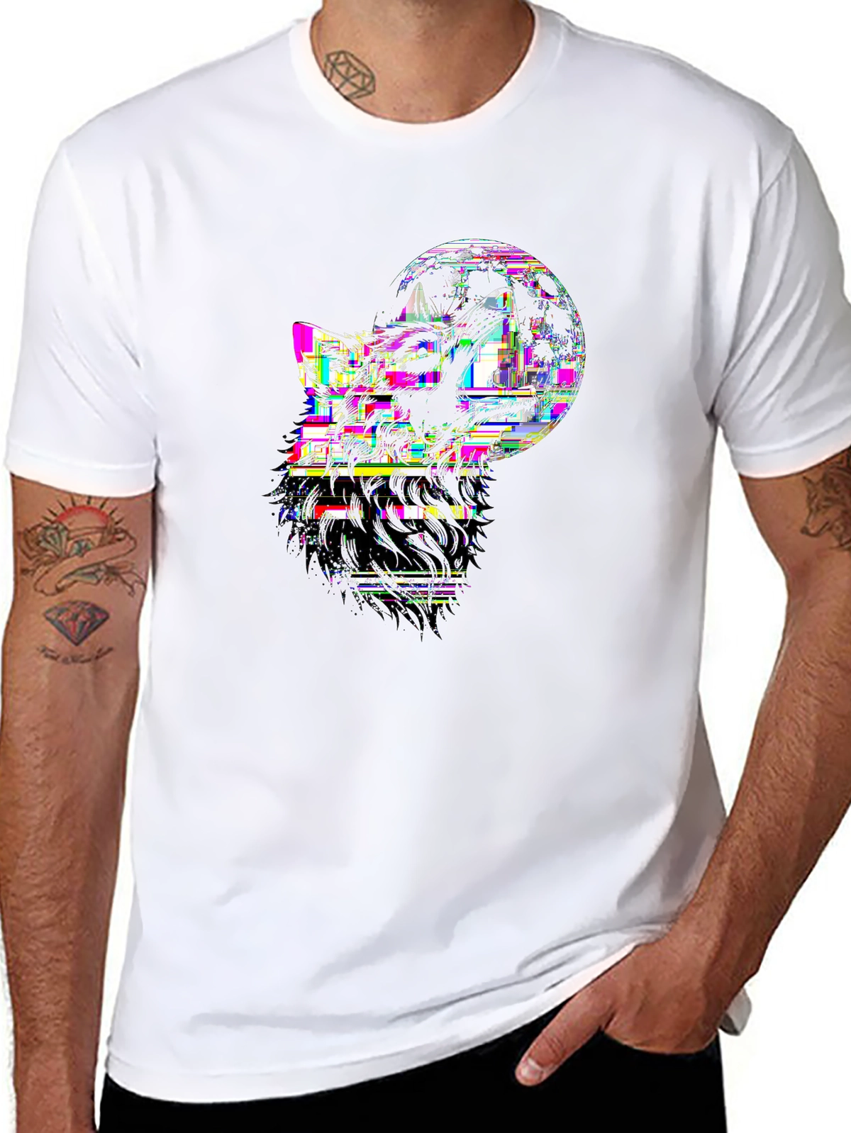 Mythical Legends Tee – Wolf howling full