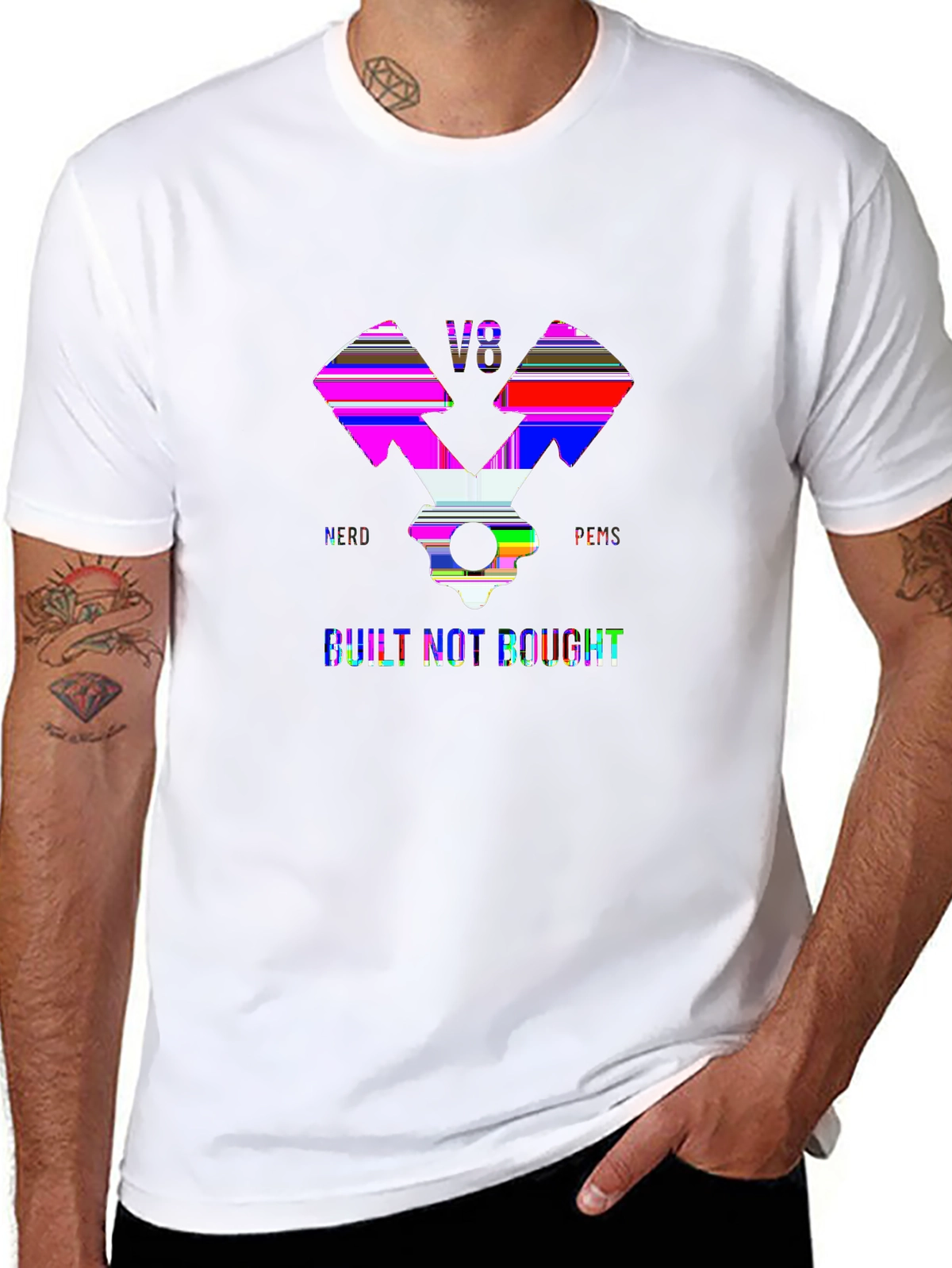 Auto Enthusiast Tee – V8 engine pistons