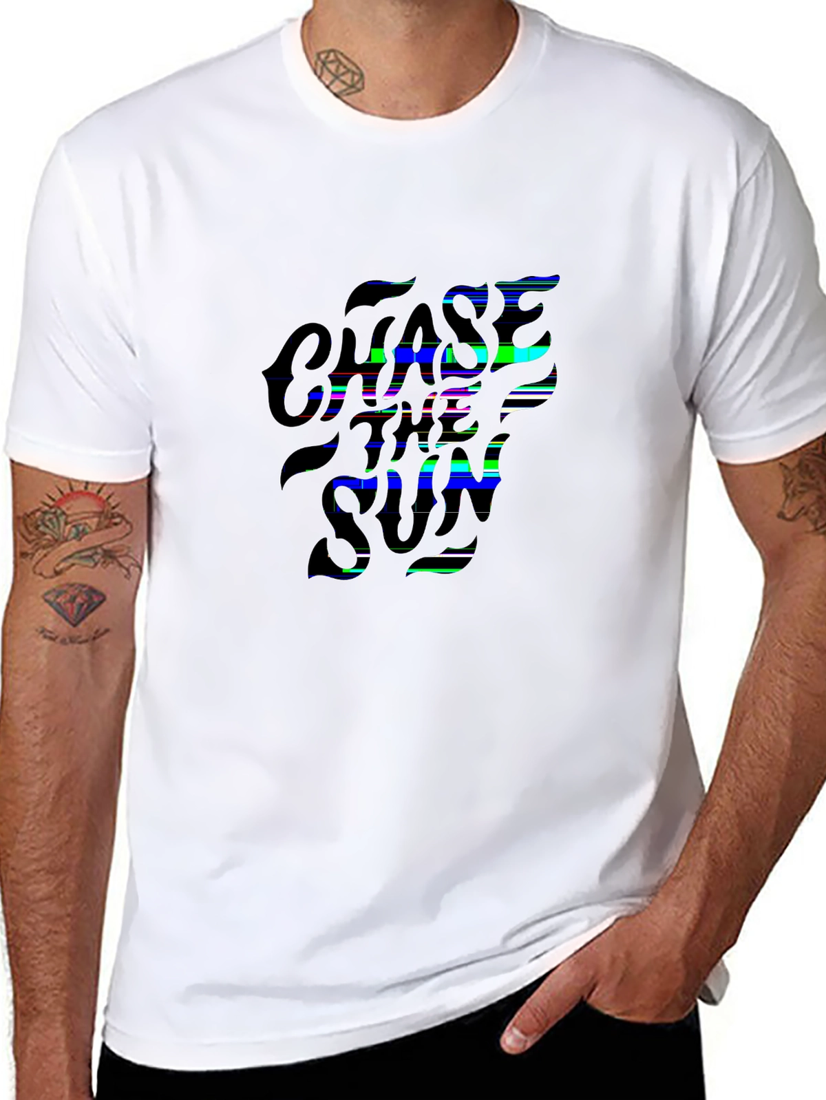 Minimal Statement Tee – Layered 'CHASE THE
