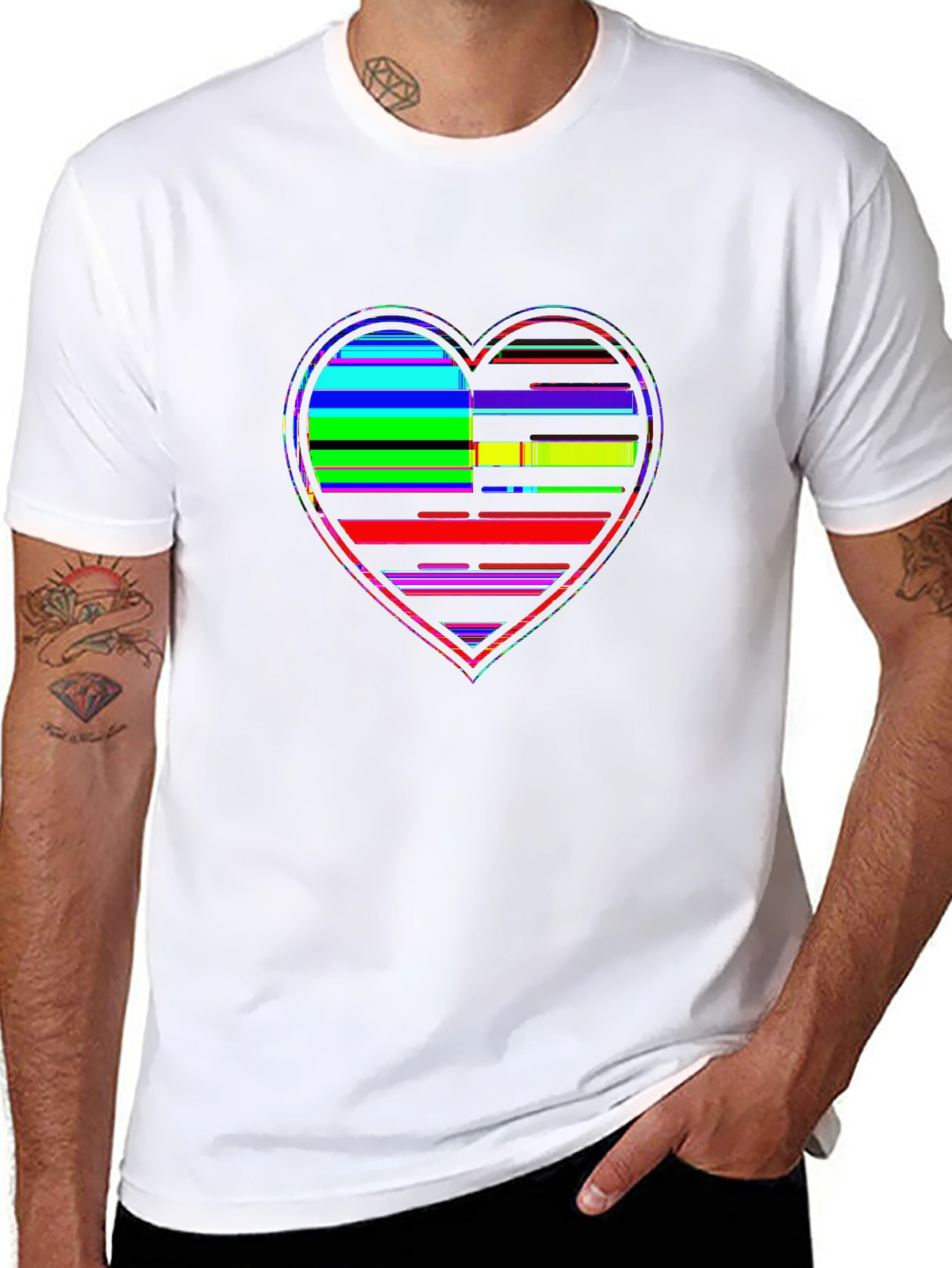American Pride Tee – USA heart flag
