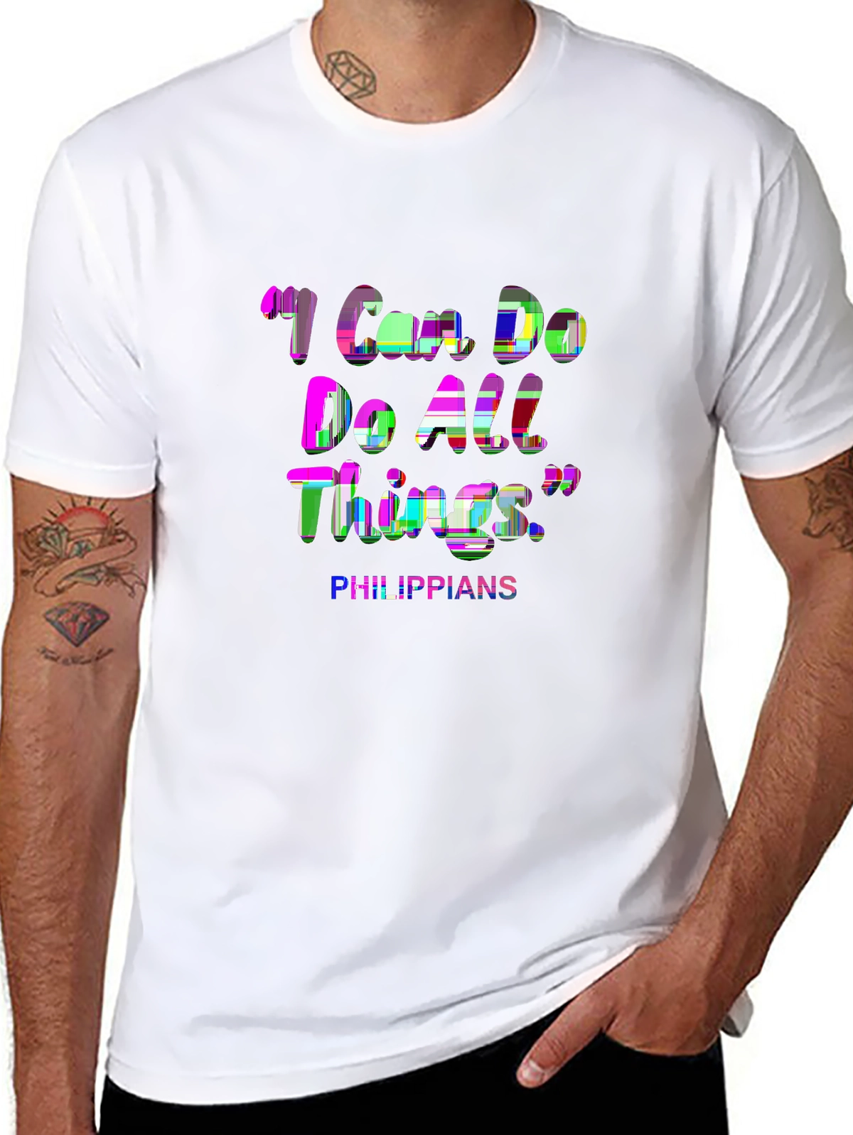 Faith Over Fear Tee – Scripture verse, 'I