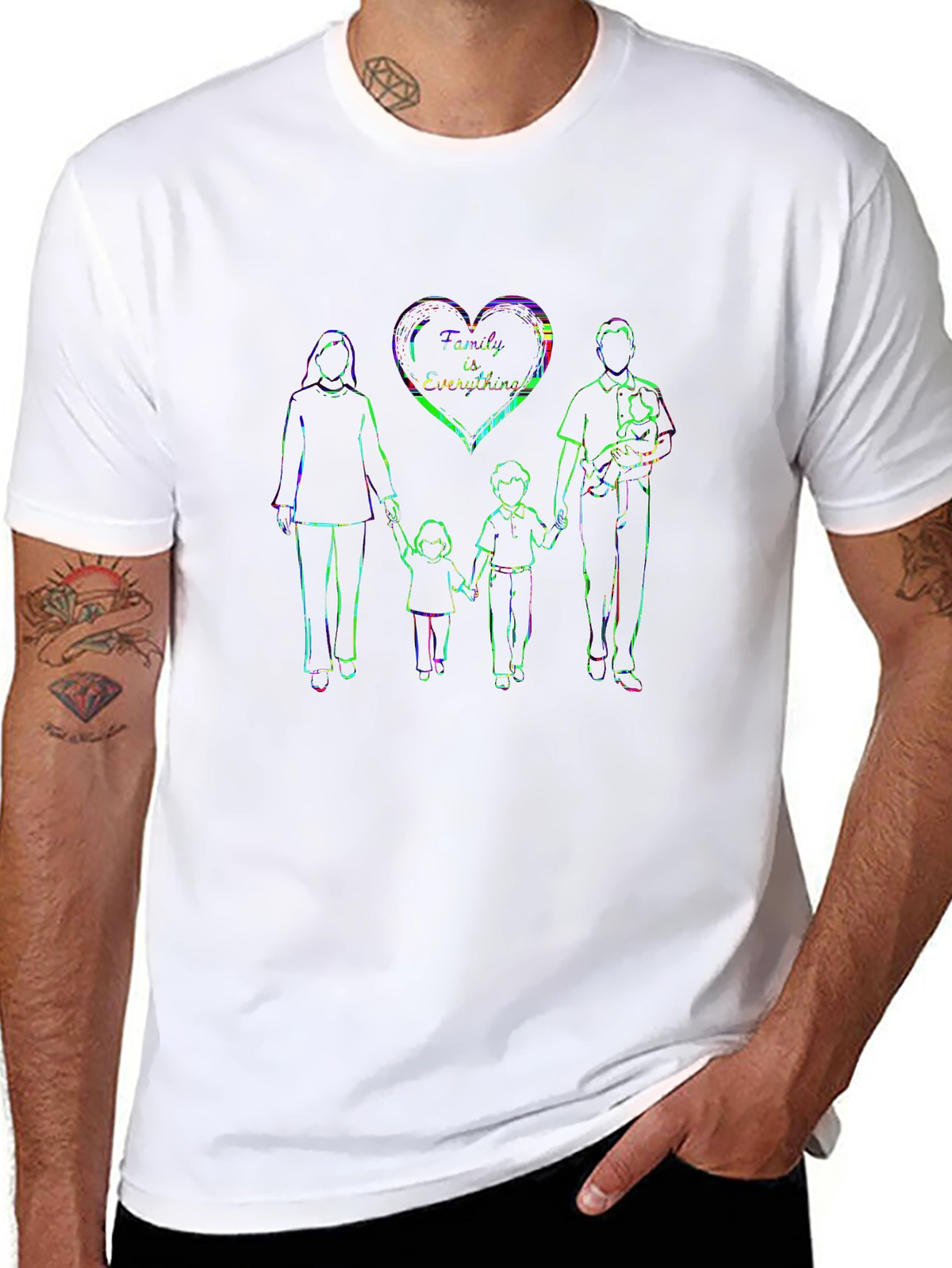 Family First Tee – Family holding hands