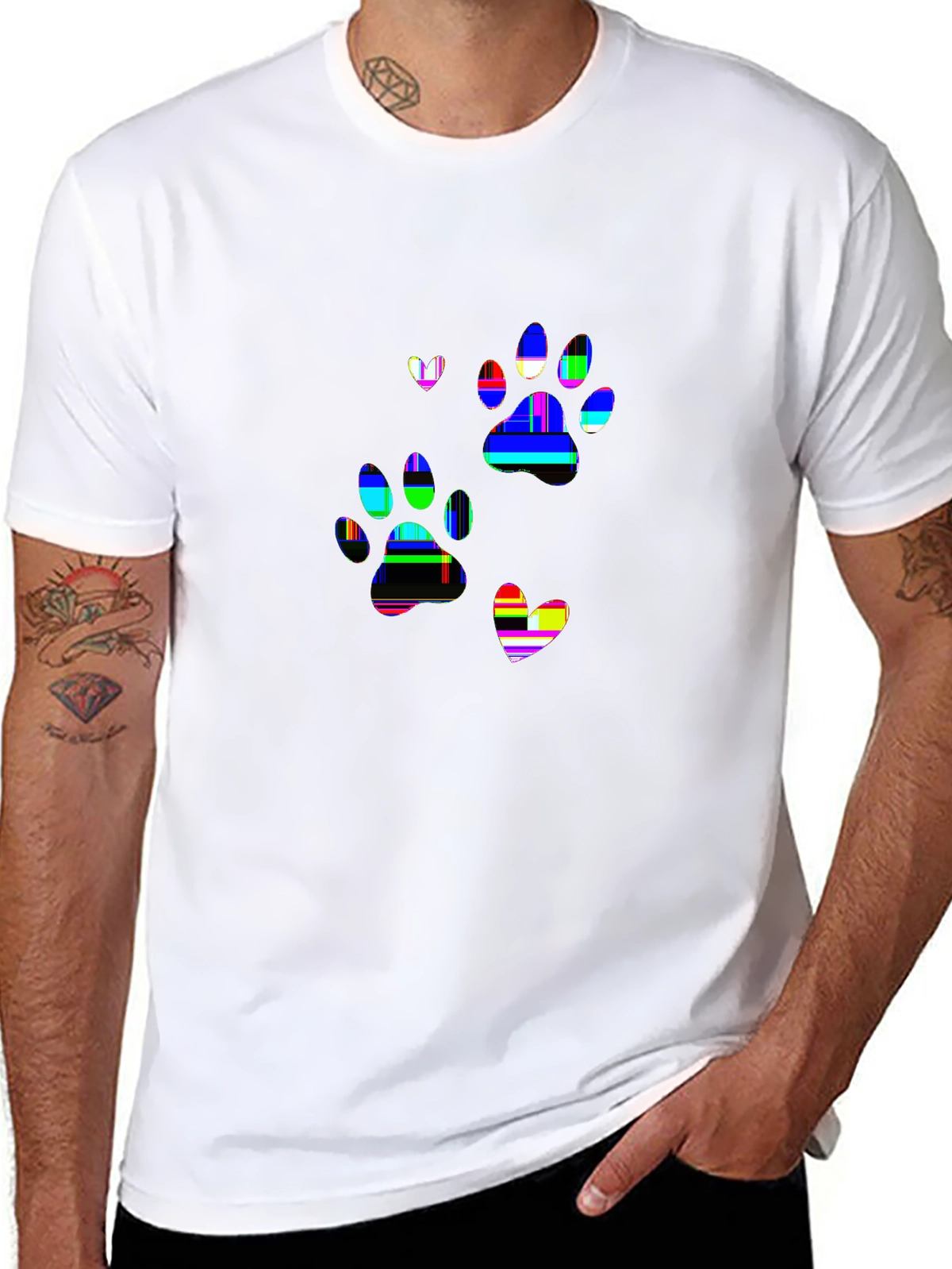 Pet Parent Tee – Cat paw prints