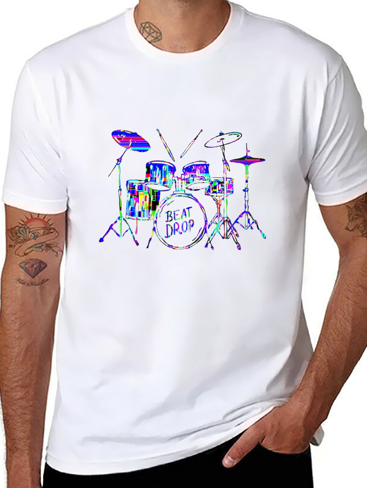 Vibes Music Tee – Drum set music