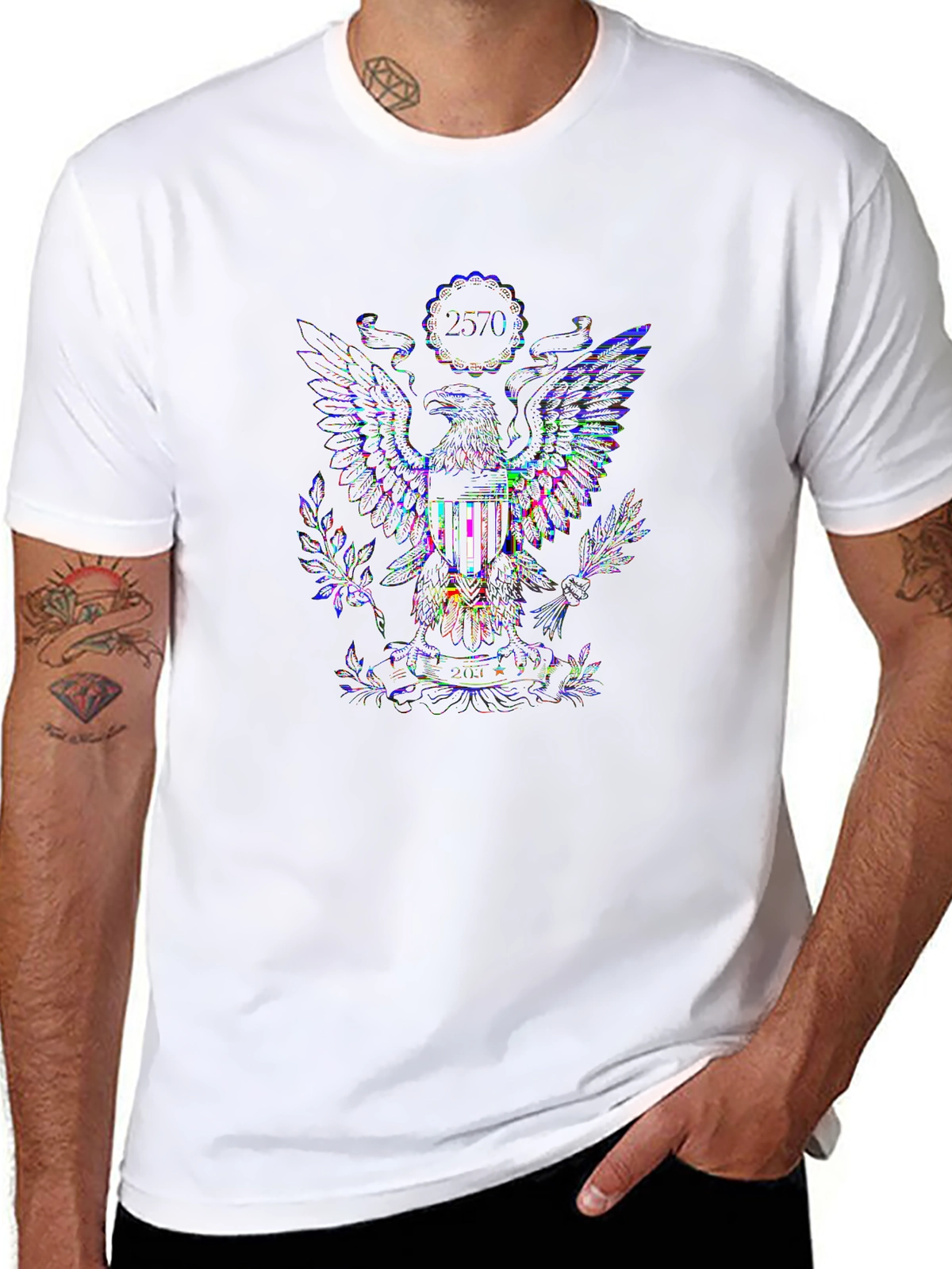 American Pride Tee – USA flag eagle