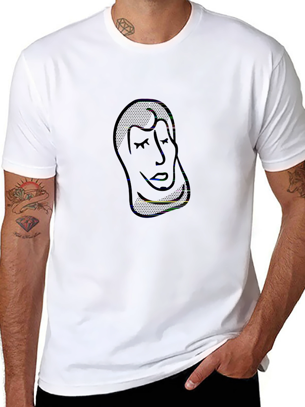 Minimal Statement Tee – Monoline 'BREATHE', simple