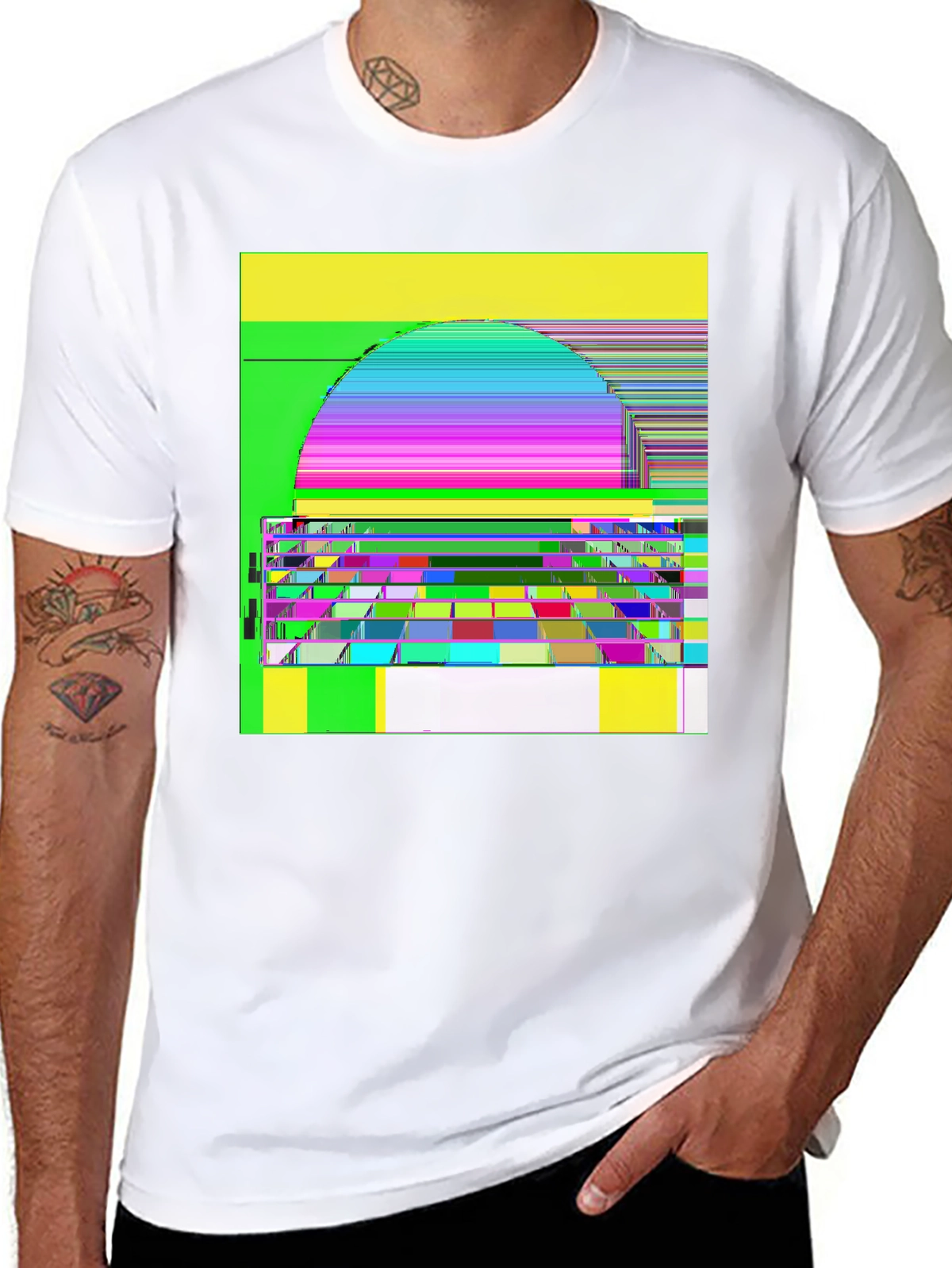 Retro Rewind Tee – Synthwave sunset, neon
