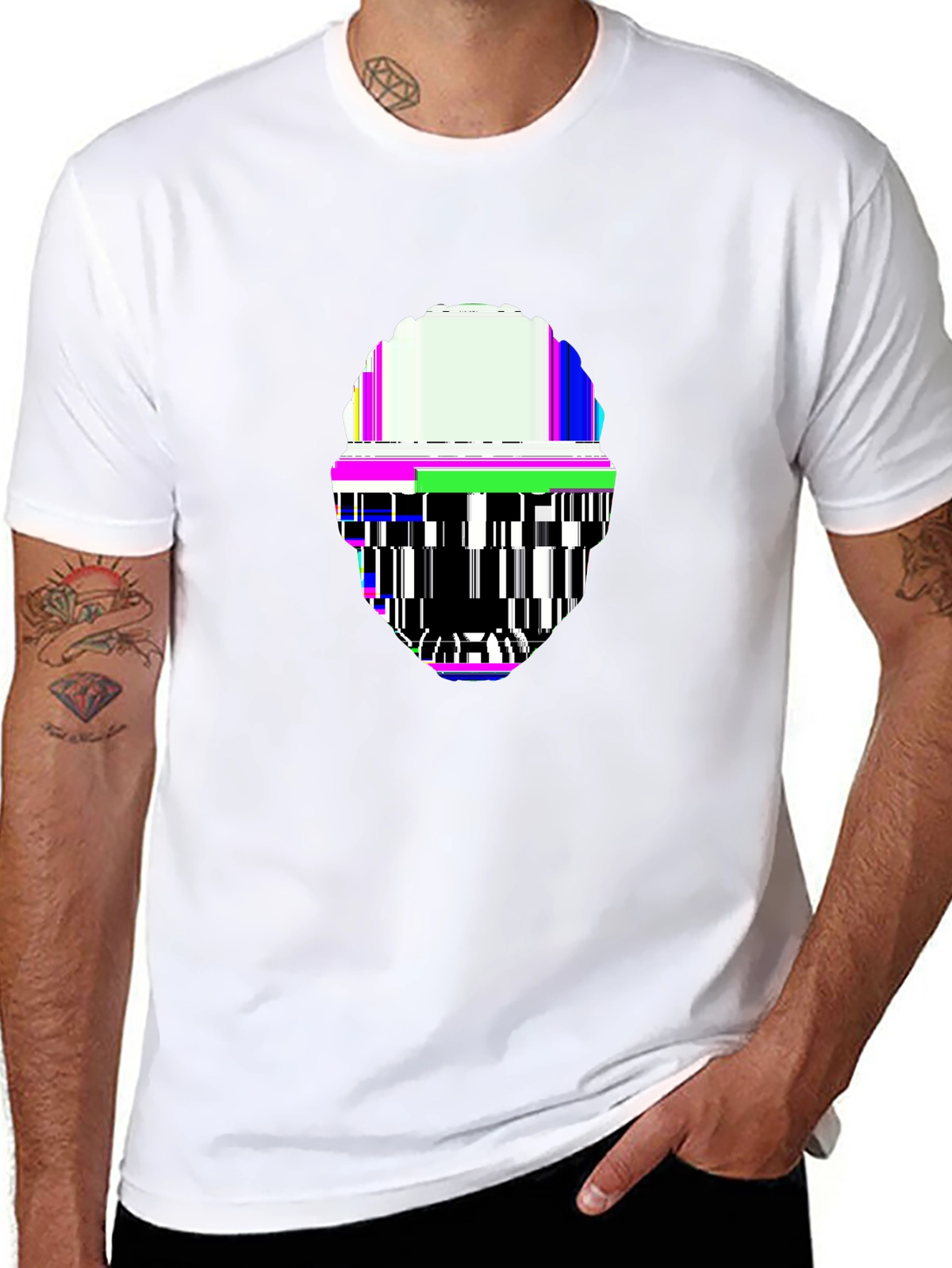 Future Tech Tee – Robot face with