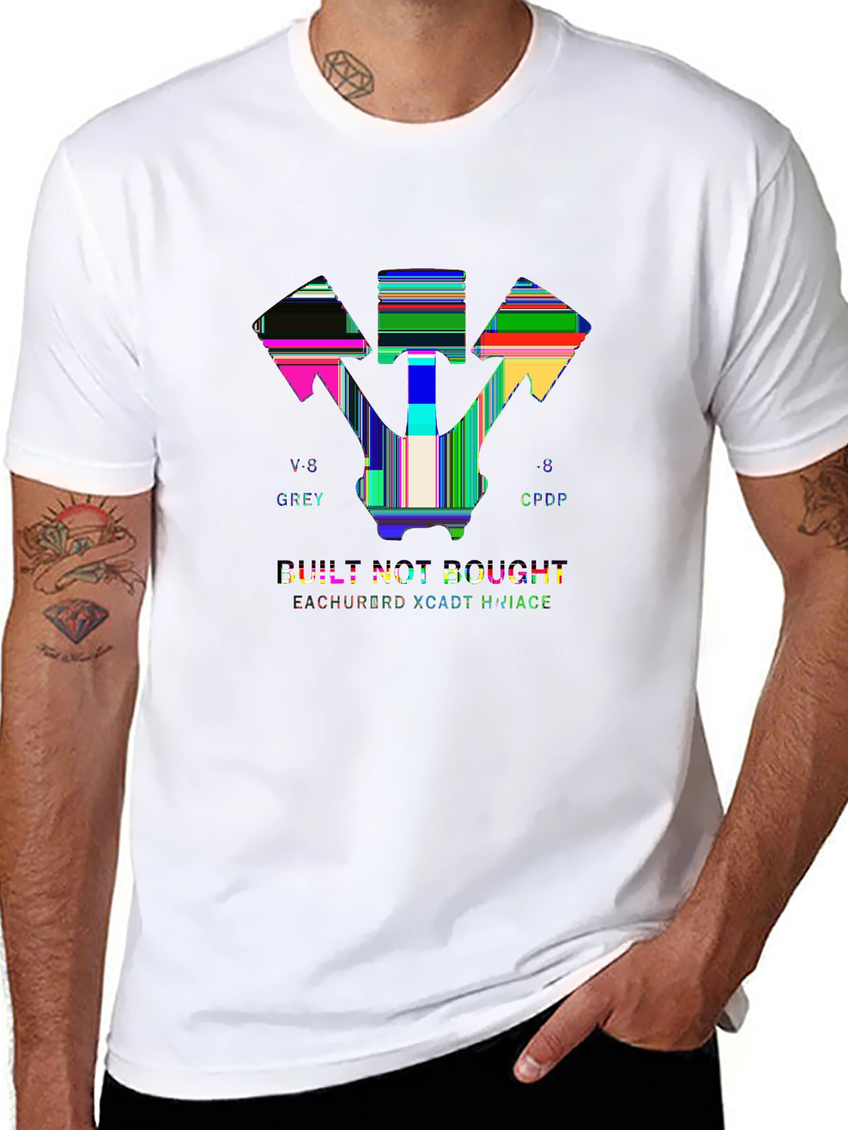 Auto Enthusiast Tee – V8 engine pistons