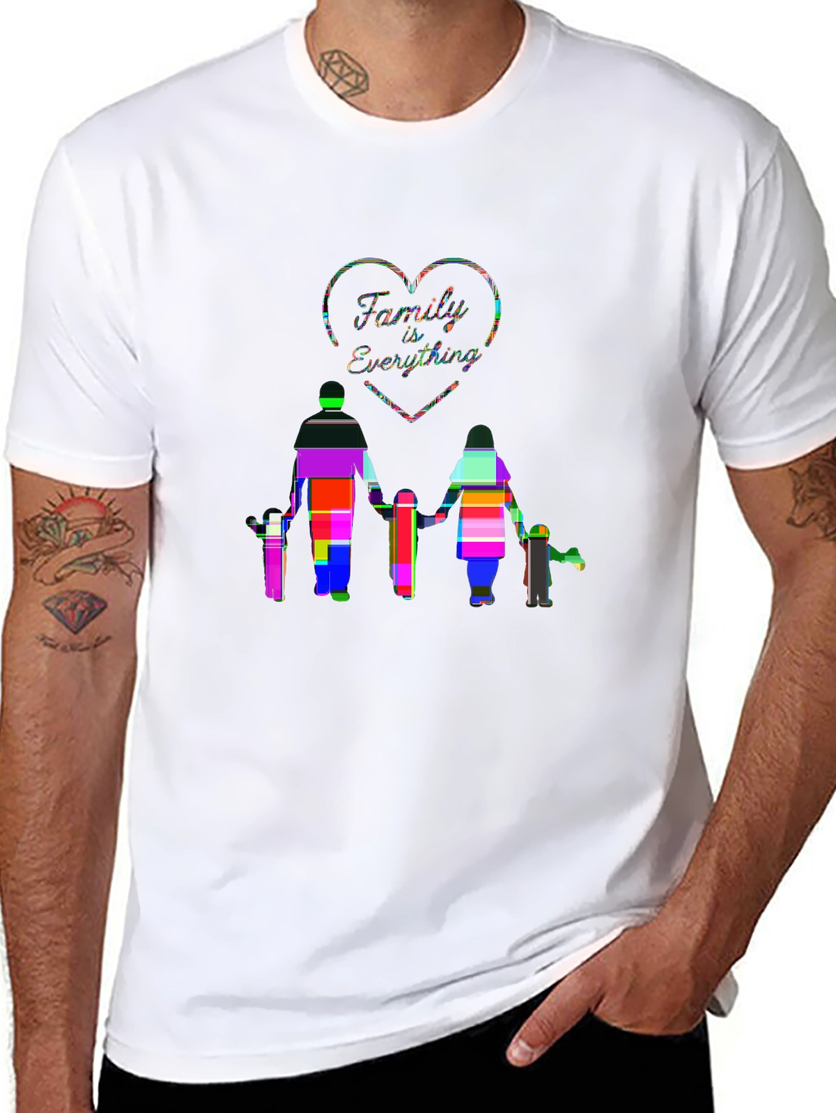 Family First Tee – Family holding hands