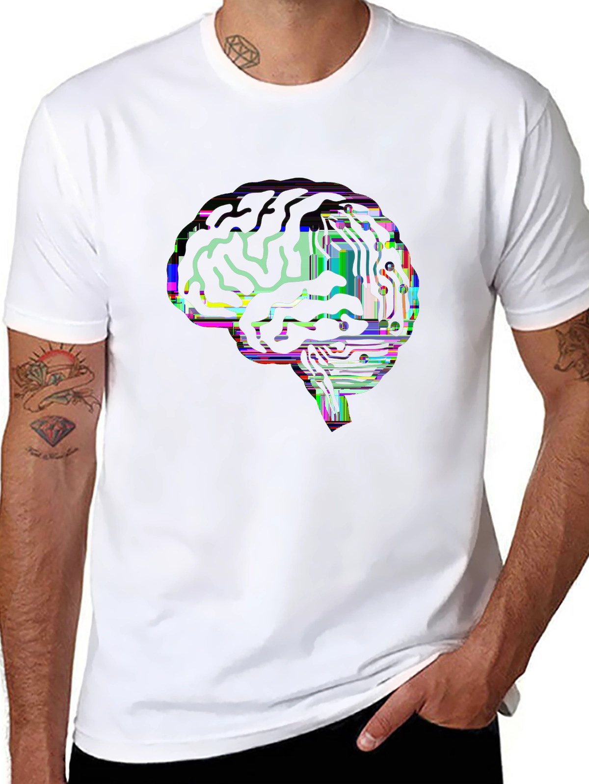 Future Tech Tee – Circuit board brain