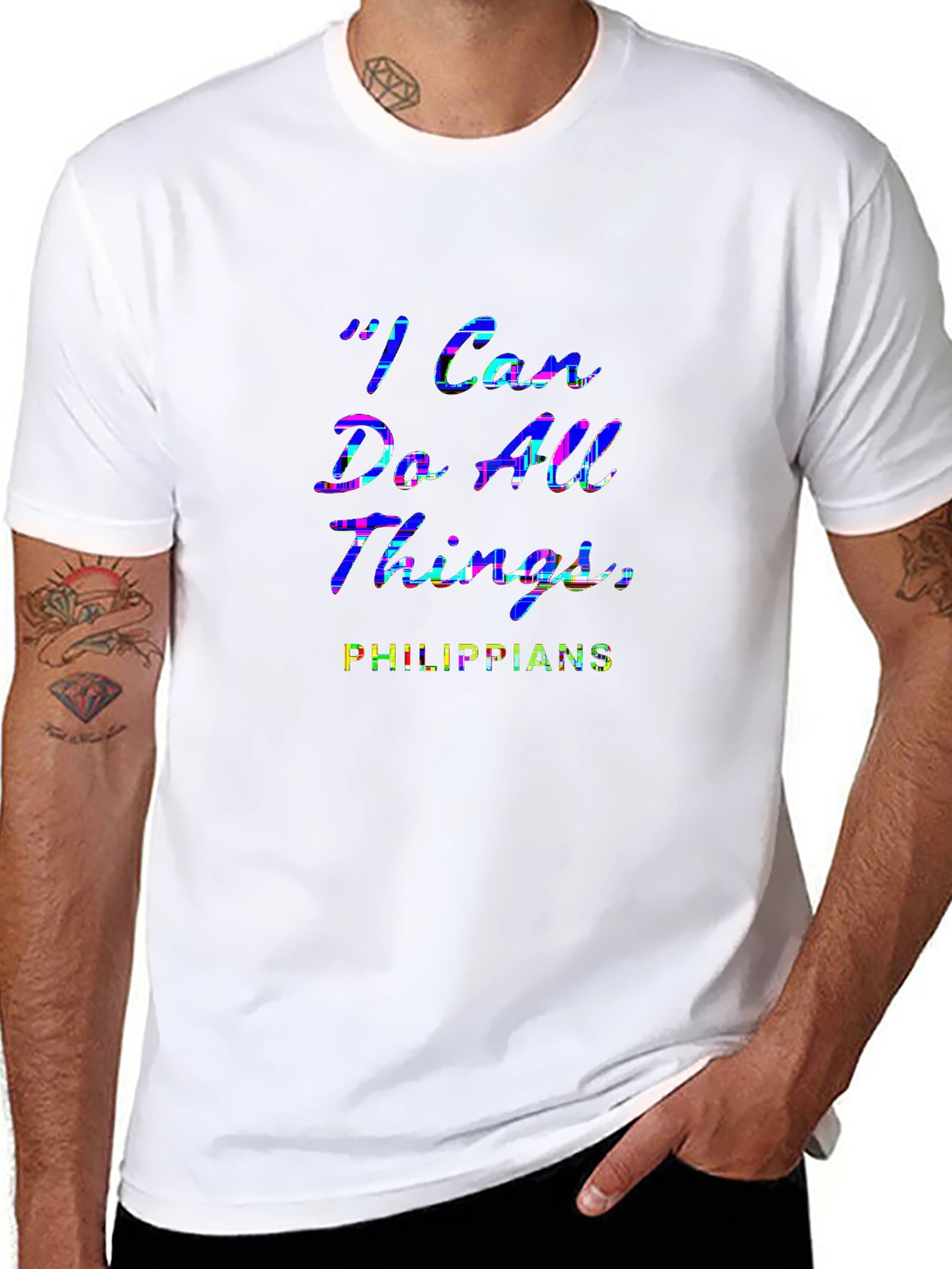 Faith Over Fear Tee – Scripture verse, 'I