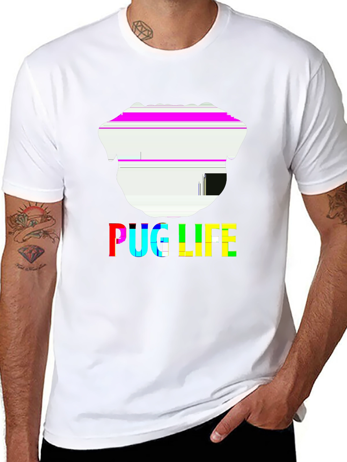 Pet Parent Tee – Pug face cartoon