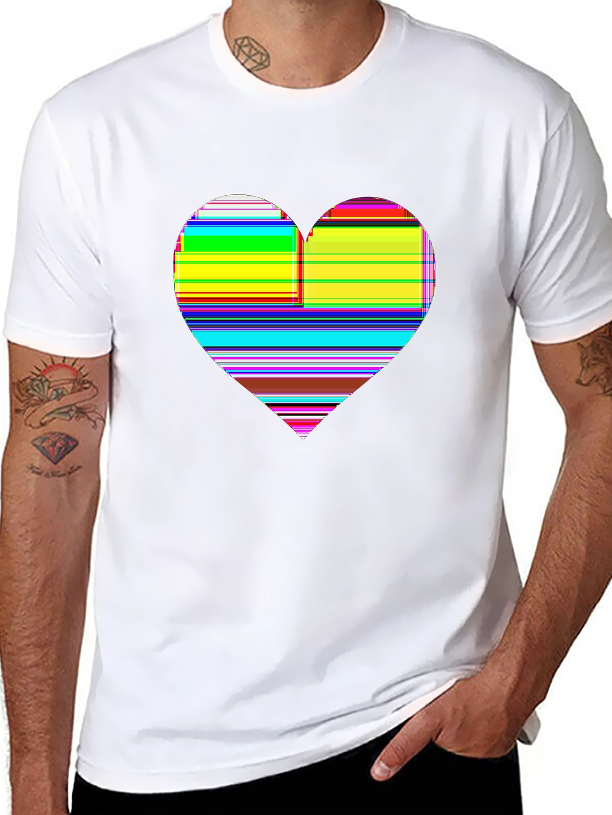 American Pride Tee – USA heart flag