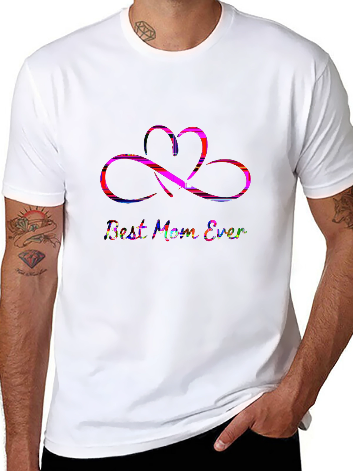 Family First Tee – Mom heart infinity