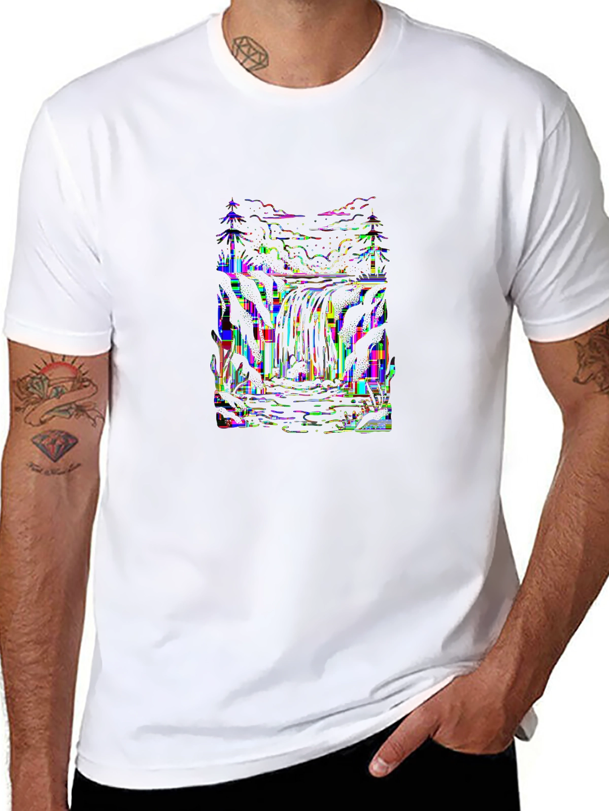 Wild Explorer Tee – Waterfall and rocks