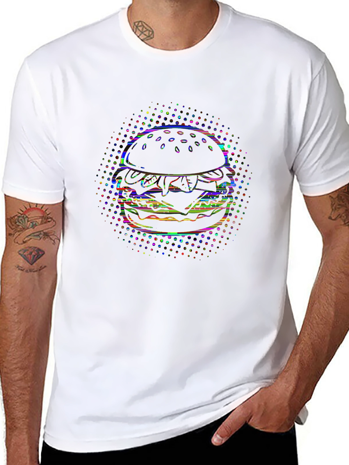 Foodie Vibes Tee – Burger with fries