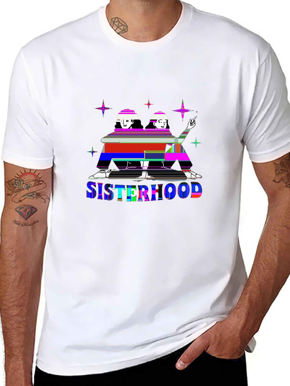 Family First Tee – Sisters with stars