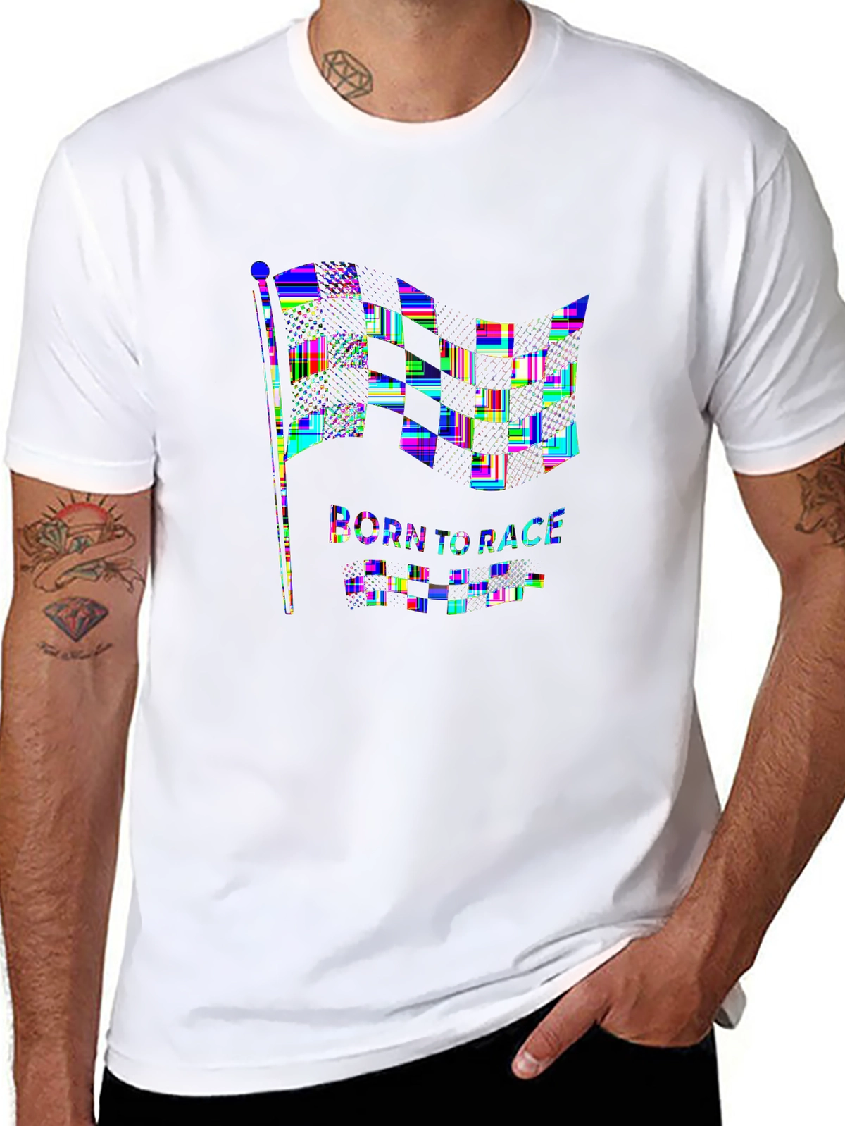 Auto Enthusiast Tee – Racing checkered flag