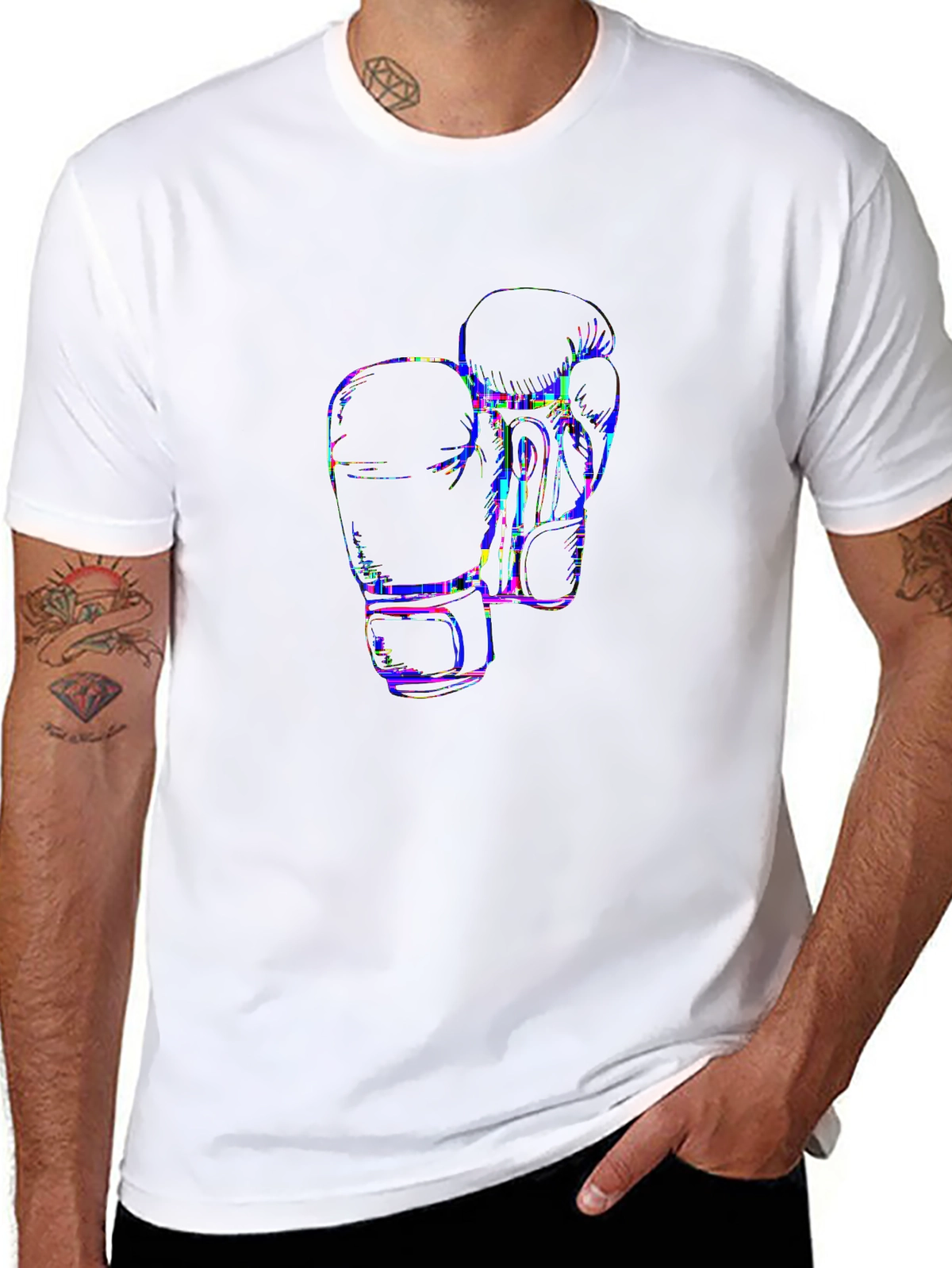 Game Day Premium Tee – Boxing gloves, 'FIGHT